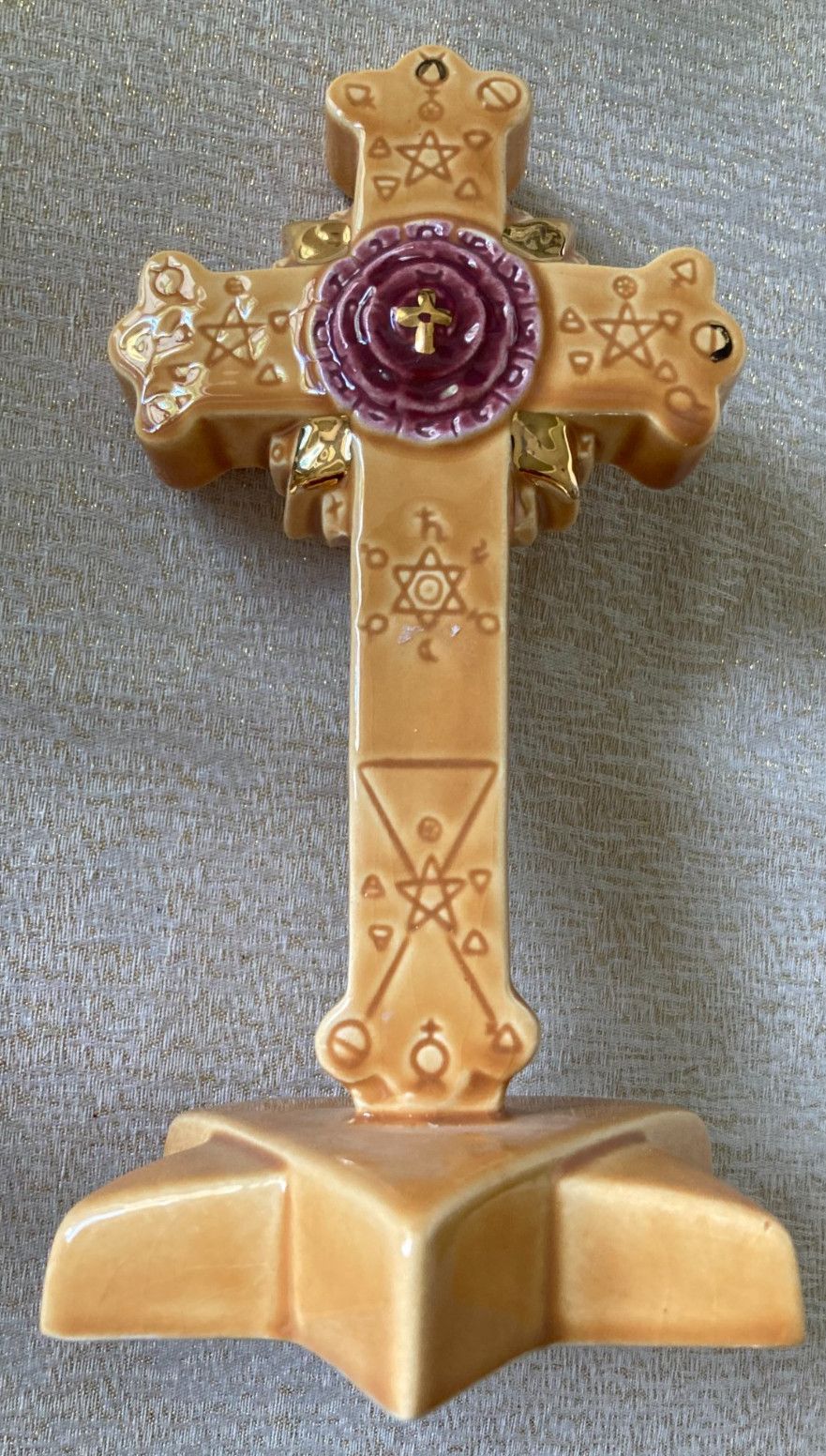 Vintage AMORC Rosicrucian Ceramic Rose Cross for Sanctum Vintage AMORC Rosicrucian Ceramic Rose Cross for Sanctum