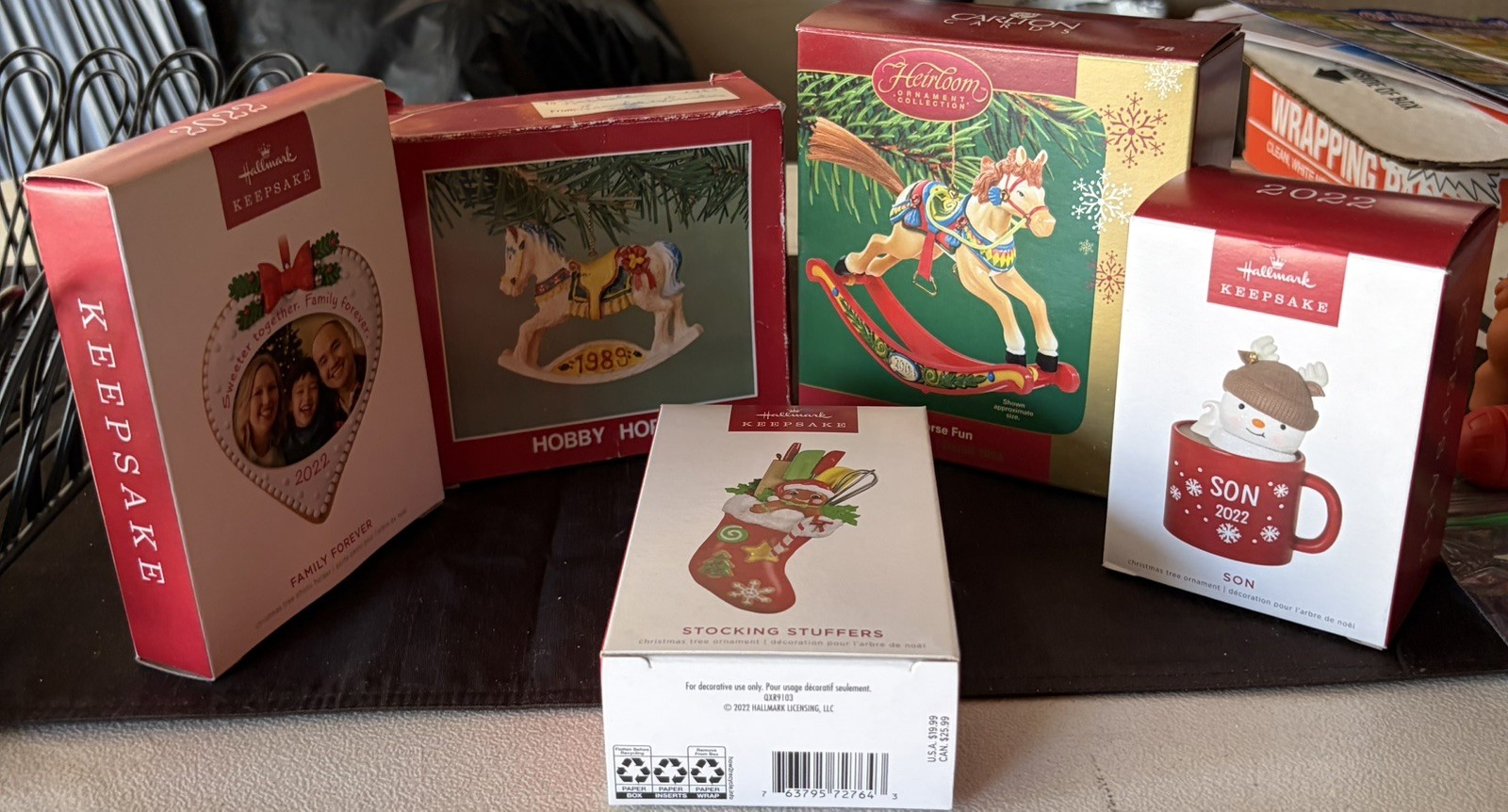 Lots of 5 misc. Vintage Christmas ornaments Hallmark & Heirloom Lots of 5 misc. Vintage Christmas ornaments Hallmark & Heirloom