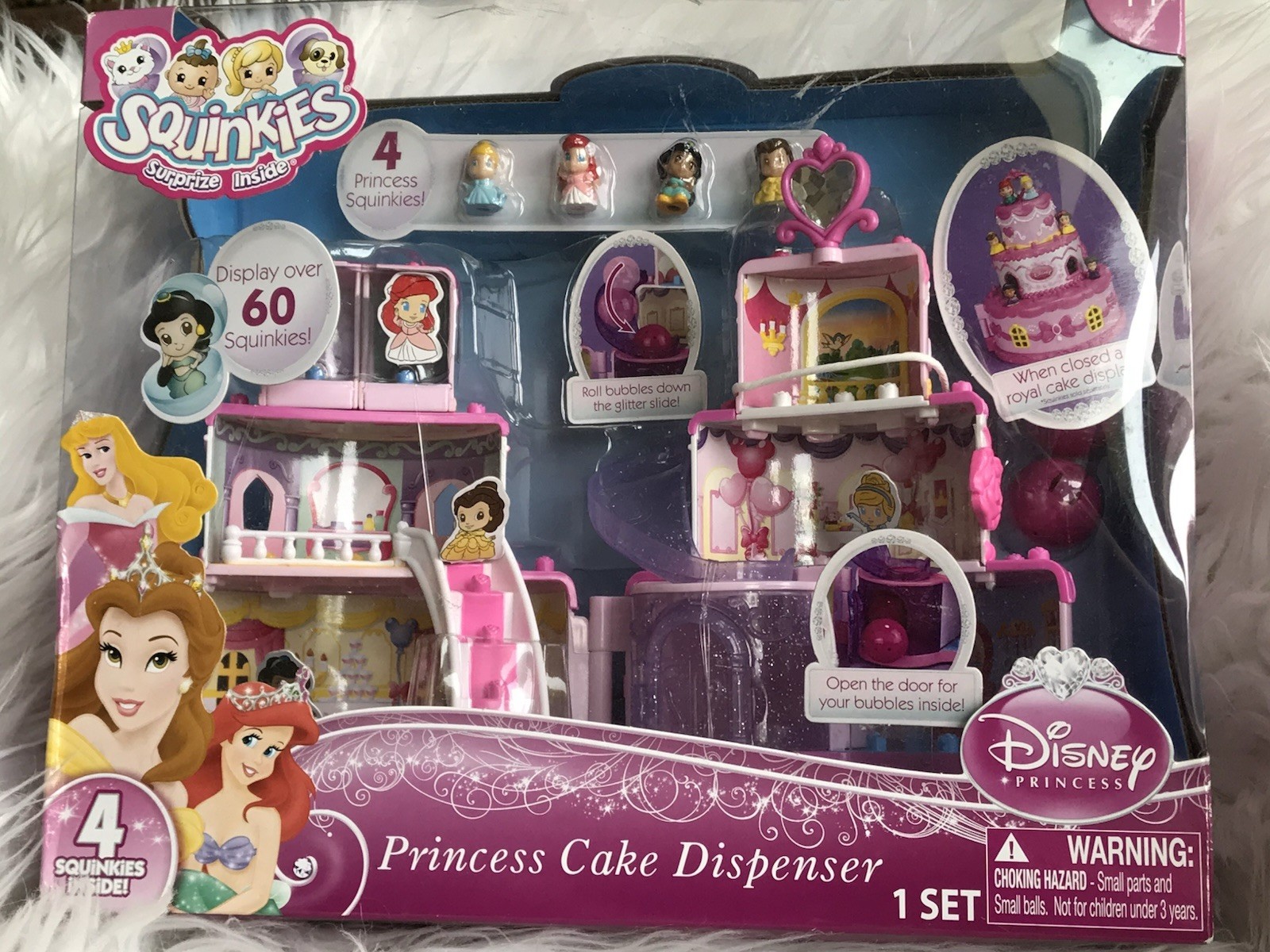 Rare Squinkies Disney Princess Cake Dispenser Blip NIB 2012 Retired Great Gift Rare Squinkies Disney Princess Cake Dispenser Blip NIB 2012 Retired Great Gift