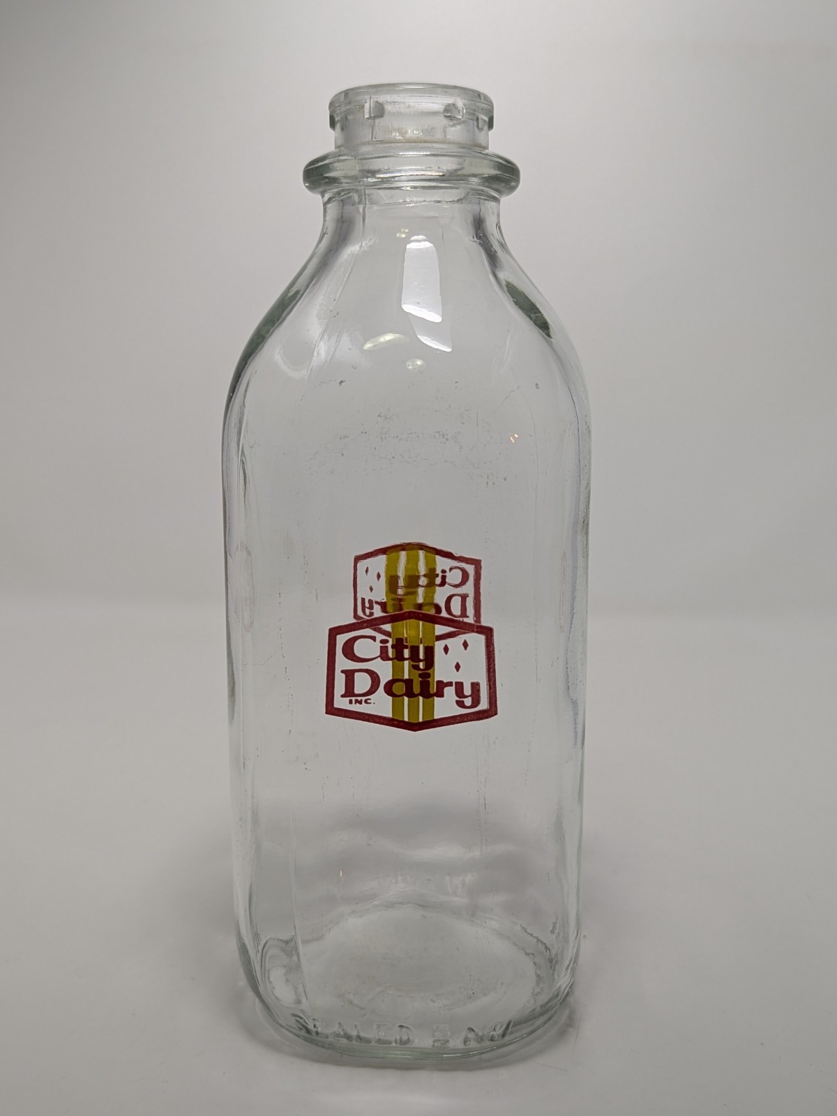 Vintage City Dairy Glass Quart Milk Bottle Rare Vintage City Dairy Glass Quart Milk Bottle Rare