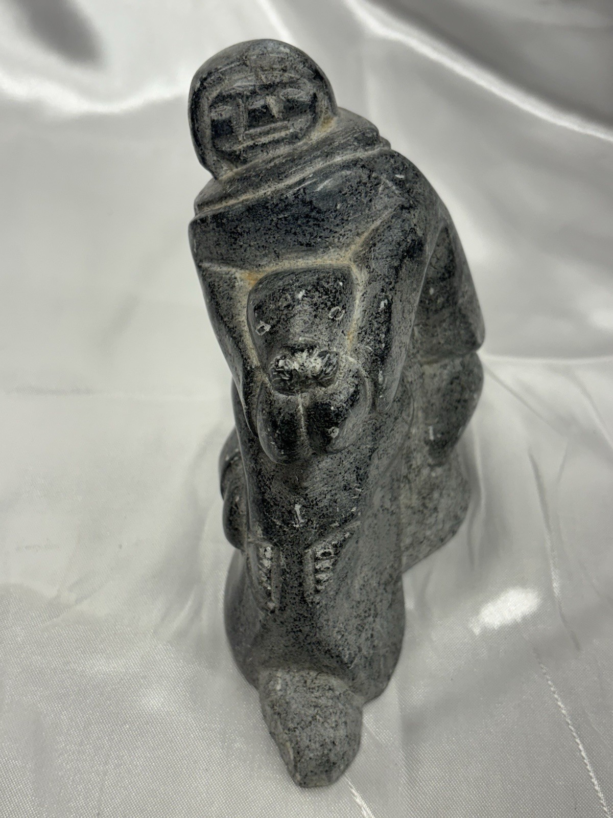 Vintage Jimmy Arnamissak Inuit Carving Sculpture Man with Seal Soapstone 3lbs Vintage Jimmy Arnamissak Inuit Carving Sculpture Man with Seal Soapstone 3lbs