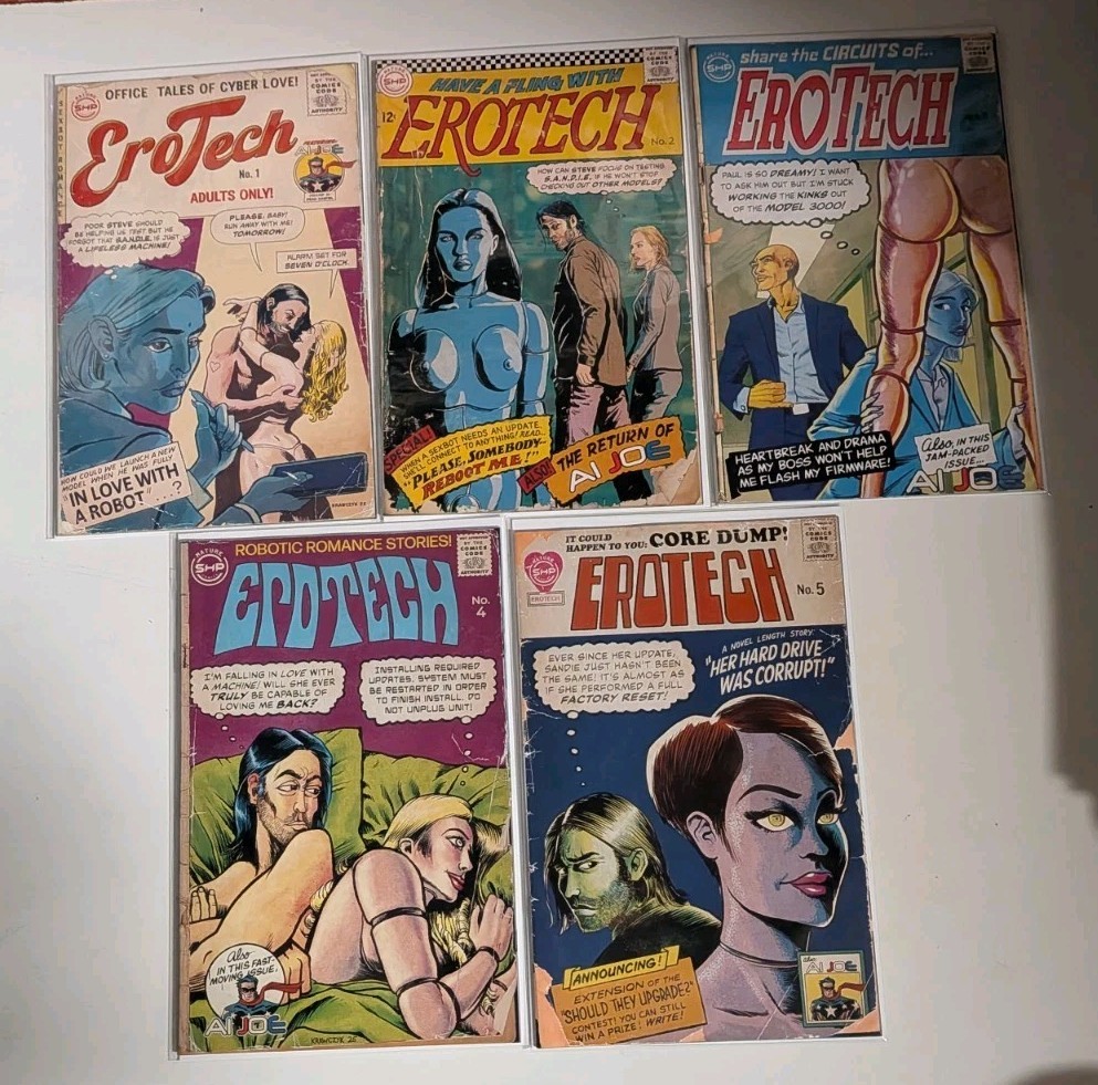 EROTECH (2025) #1 2 3 4 5 NM-/VF+ COMPLETE SERIES SET (MR) SHP COMICS EROTECH (2025) #1 2 3 4 5 NM-/VF+ COMPLETE SERIES SET (MR) SHP COMICS