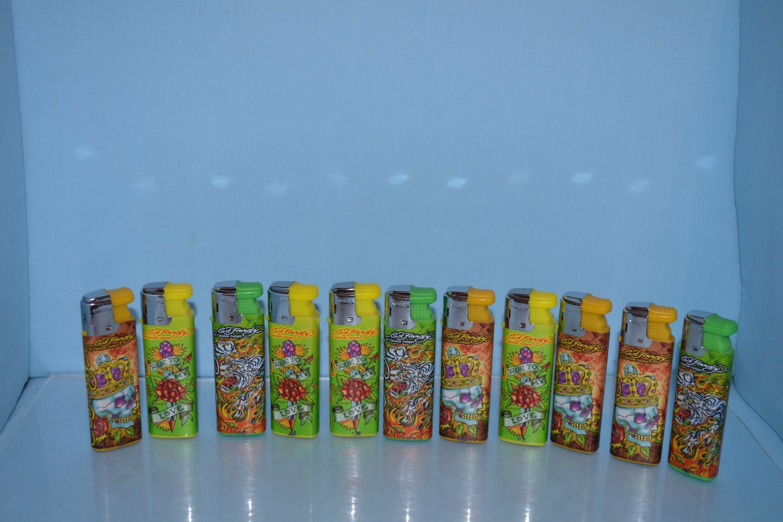 (11) Ed Hardy Lighters Tattoo Different Design Refillable Lighter (No Gas) (11) Ed Hardy Lighters Tattoo Different Design Refillable Lighter (No Gas)