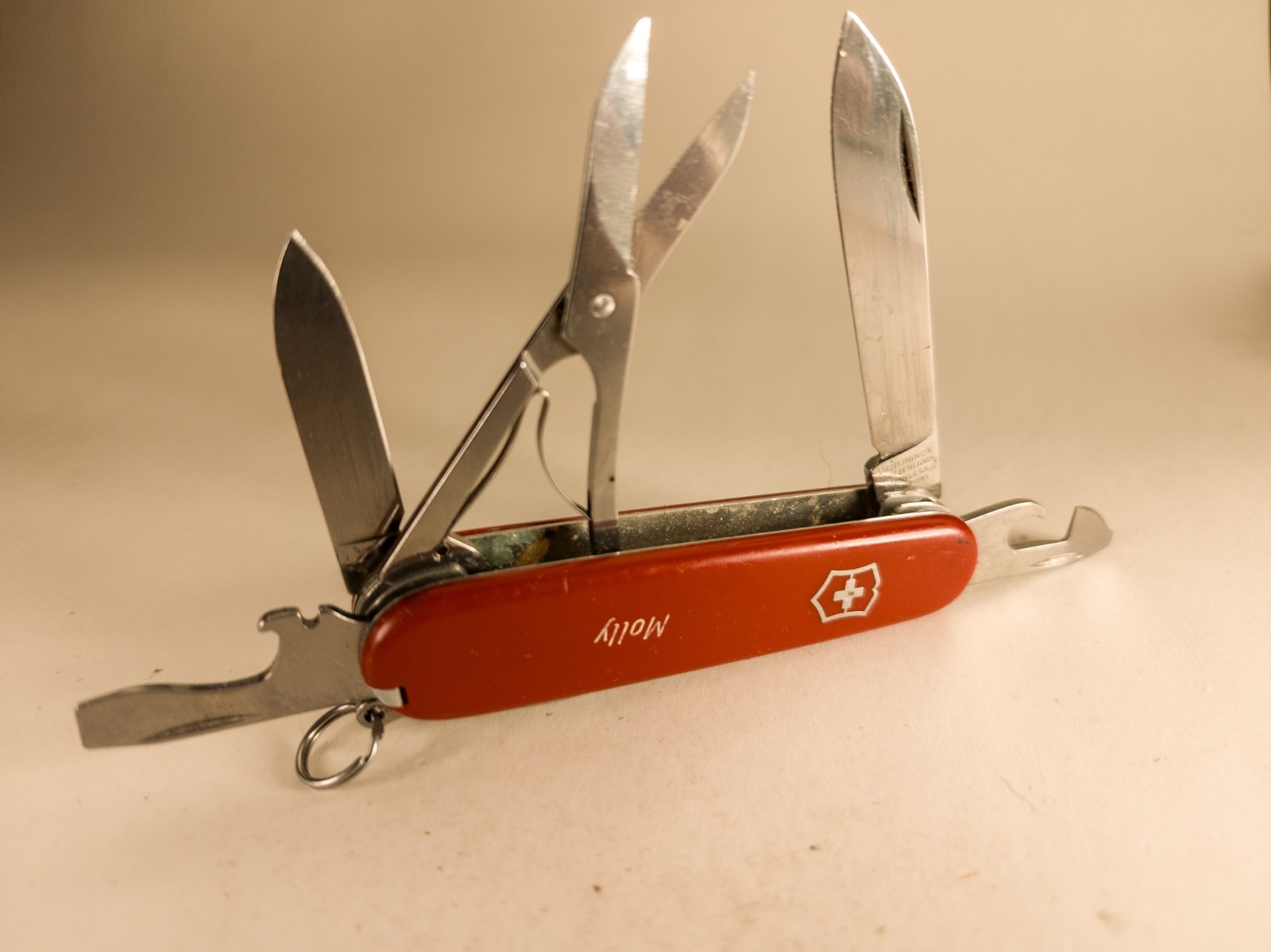 Vintage Victorinox Super Tinker Transitional 1985–86 Crossbow 91mm MOLLY Logo