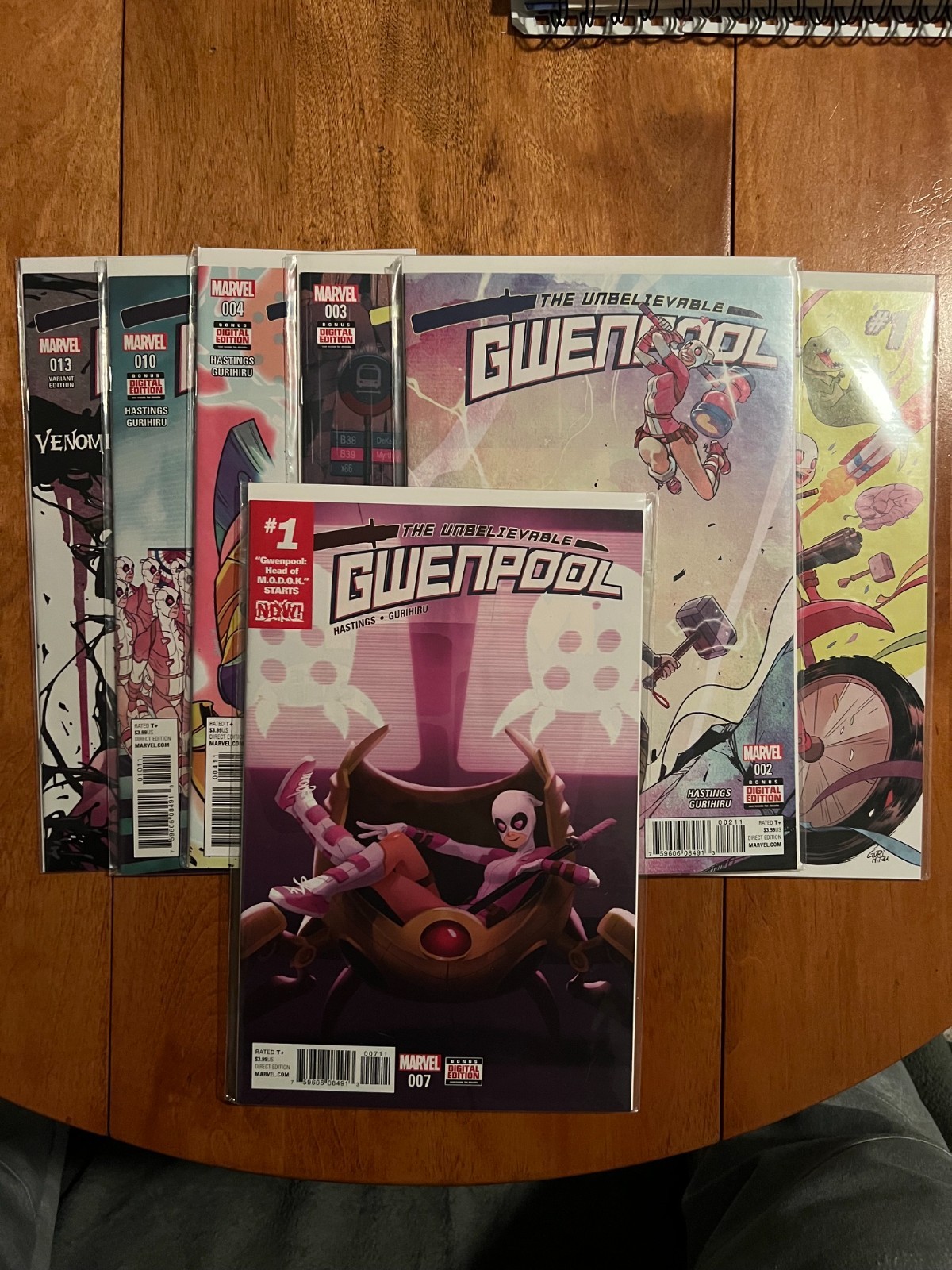 The Unbelievable Gwenpool (2016) #1A, 2A, 3A, 4A, 7A, 10, & 13B The Unbelievable Gwenpool (2016) #1A, 2A, 3A, 4A, 7A, 10, & 13B