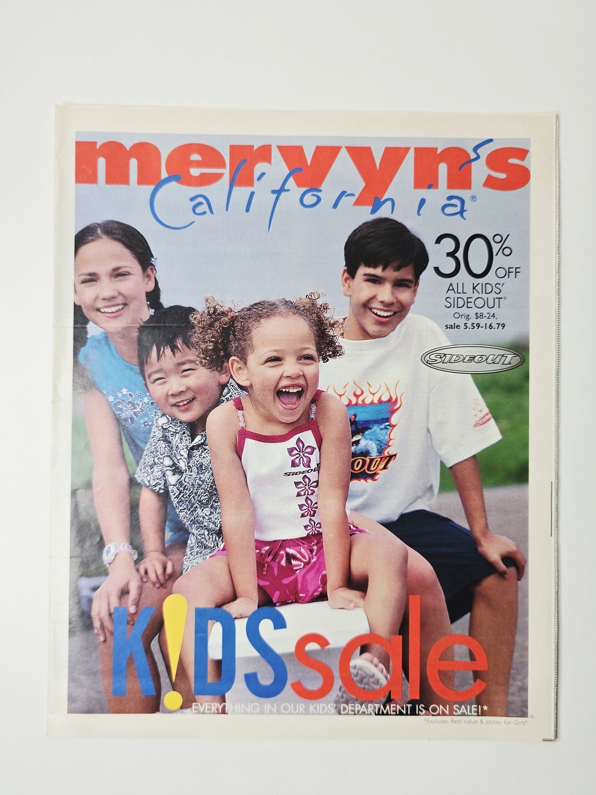 2000 Mervyn's Kids Sale Newspaper Circular Children's Fashion 18 Pages Vintage