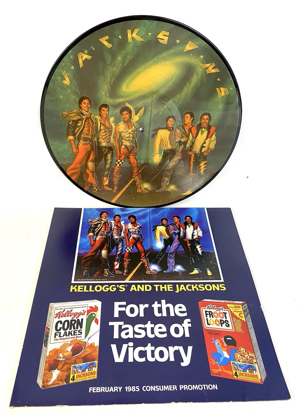 RARE Vintage 1985 Kellogg’s Cereal Jackson’s Consumer Promotional Picture Record RARE Vintage 1985 Kellogg’s Cereal Jackson’s Consumer Promotional Picture Record
