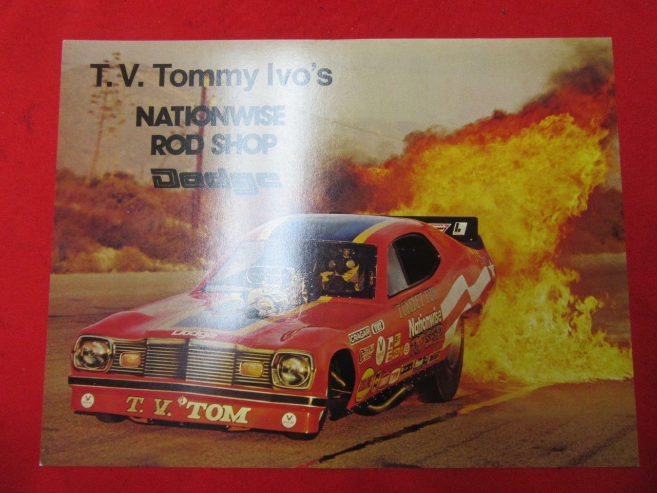 NOS NHRA 1976 Original TV Tommy Ivo's Nationwise Rod Shop Dodge Dart Funny Car D