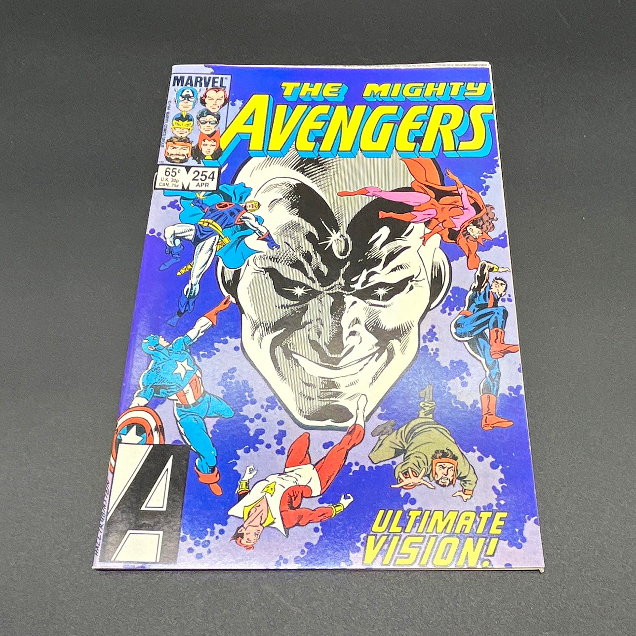 RARE Misprint cover “The Mighty Avengers” #254 (Apr 1984) first print -Vision RARE Misprint cover “The Mighty Avengers” #254 (Apr 1984) first print -Vision