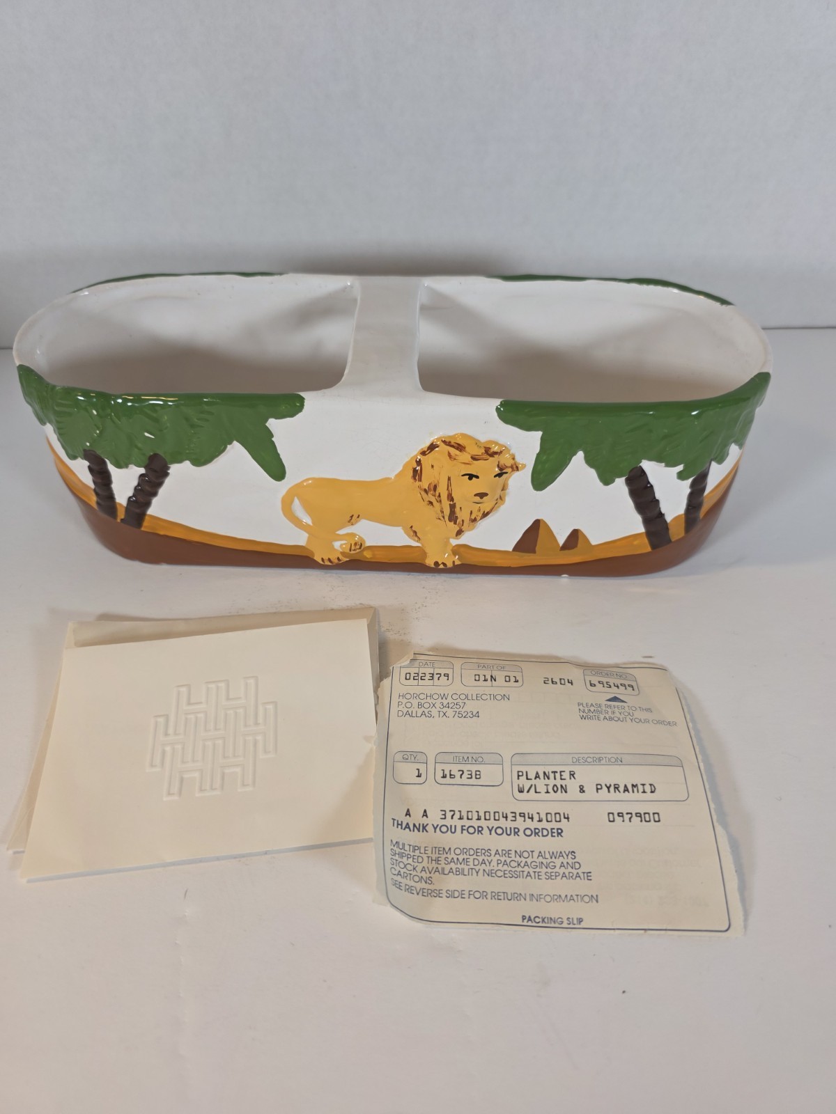 Vintage Horchow Lion Planter West Germany 1979 Safari Pyramid Decor Vintage Horchow Lion Planter West Germany 1979 Safari Pyramid Decor
