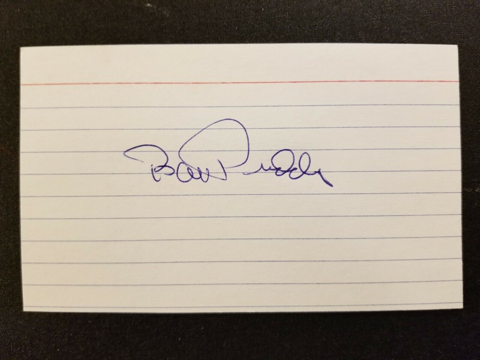 Bob Priddy Signed Autographed 3X5 Index Card Pirates Giants Senators White Sox +
