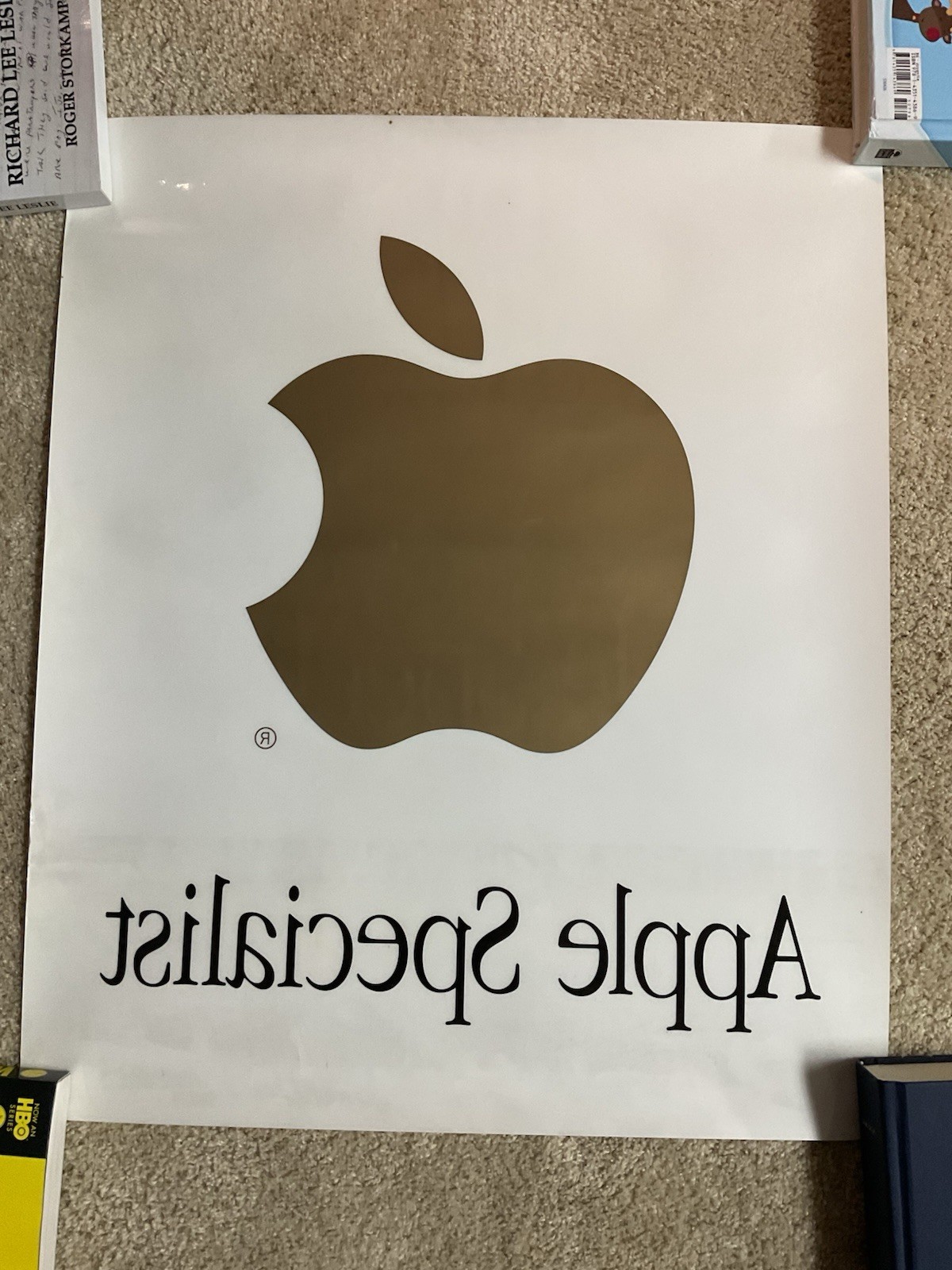 Vintage 1997 Apple Computer “Specialist” Dealer Vinyl Window Decal, RARE NEW Vintage 1997 Apple Computer “Specialist” Dealer Vinyl Window Decal, RARE NEW
