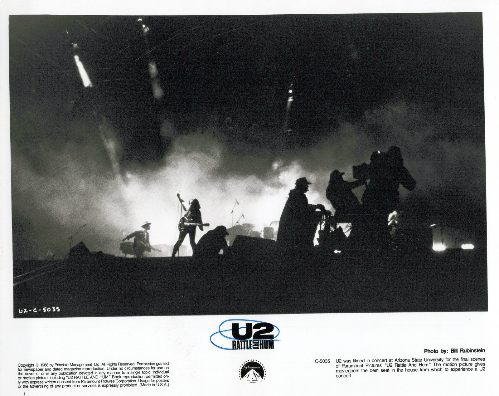 u2 (1988) ❤️Hollywood Collectable Music Photo 930K u2 (1988) ❤️Hollywood Collectable Music Photo 930K