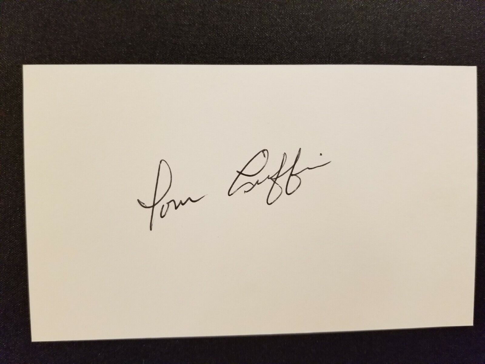 Tom Griffin Signed Autographed 3X5 Index Card Astros Padres Angels Giants +