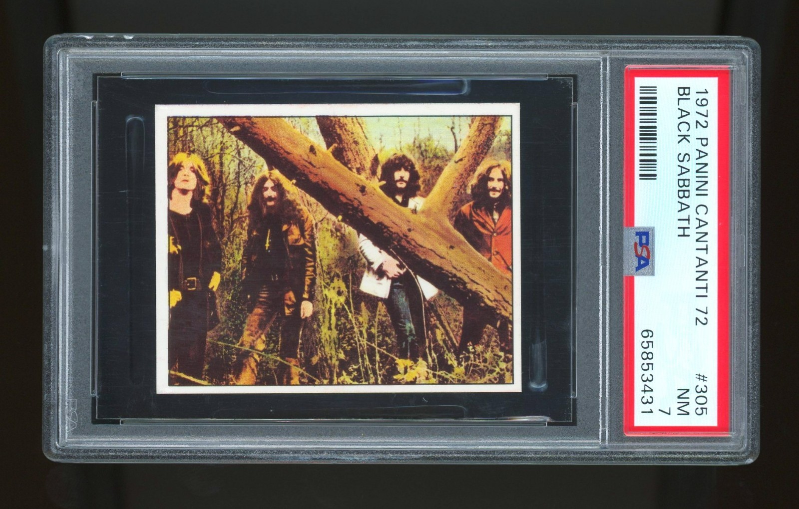 RARE 1972 Panini Cantanti Black Sabbath (PSA 7) (VERY LOW POP) RARE 1972 Panini Cantanti Black Sabbath (PSA 7) (VERY LOW POP)