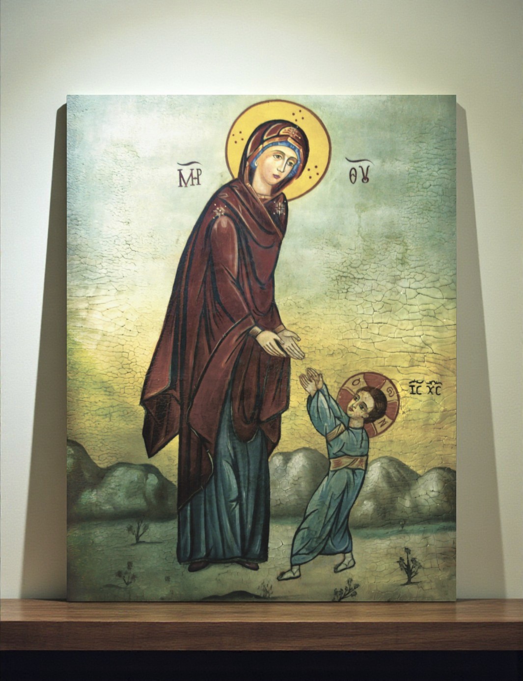 Orthodox Icon of the First Steps of Jesus Christ Rare icon 30x39 cm (12\