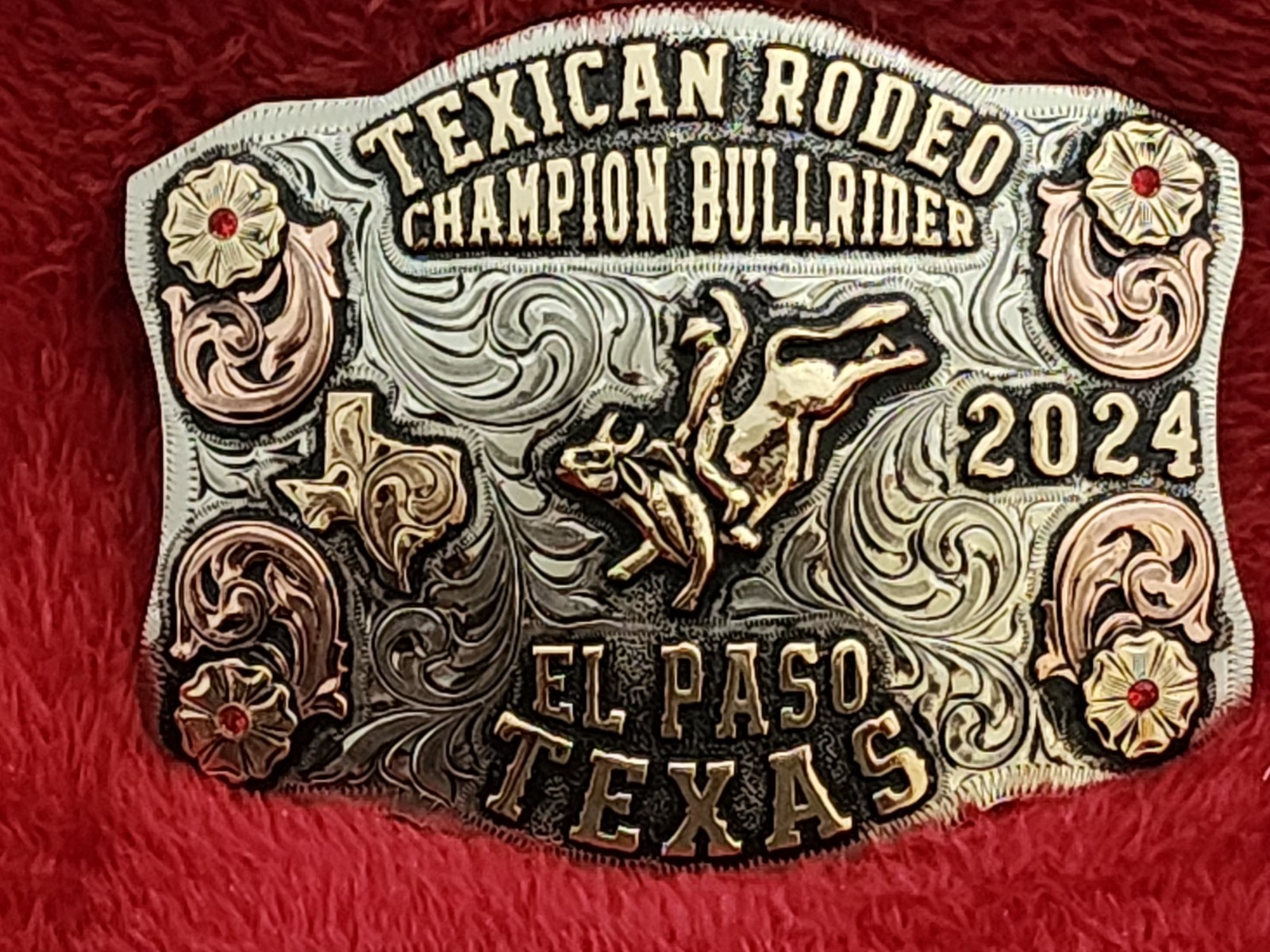Texican Bull Riding Rodeo Championship Trophy Buckle☆El Paso Texas☆2024☆Rare☆879