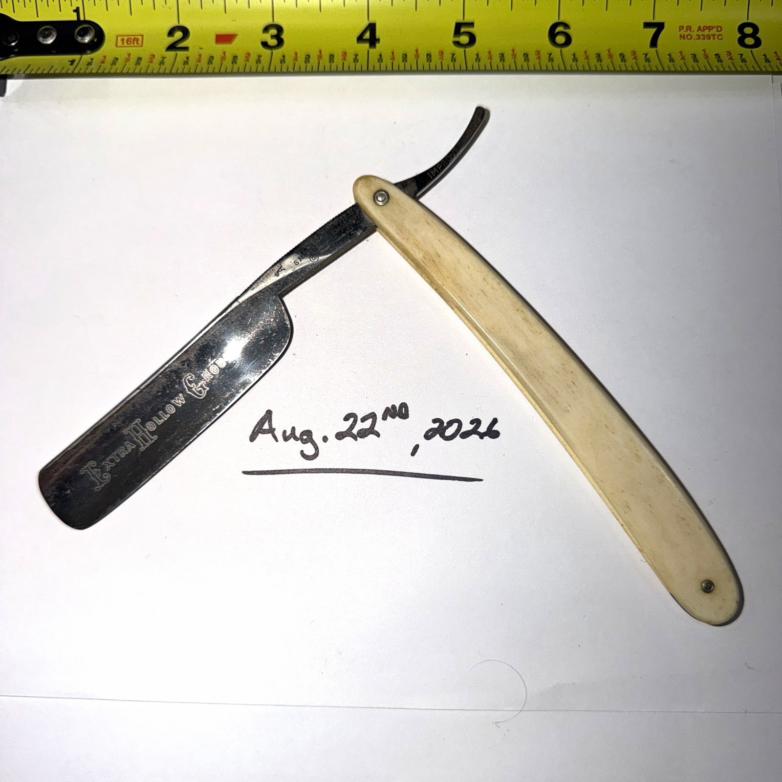 Antique Wade & Butcher Aristos SUNDAY 7 Day Straight Razor Sheffield England