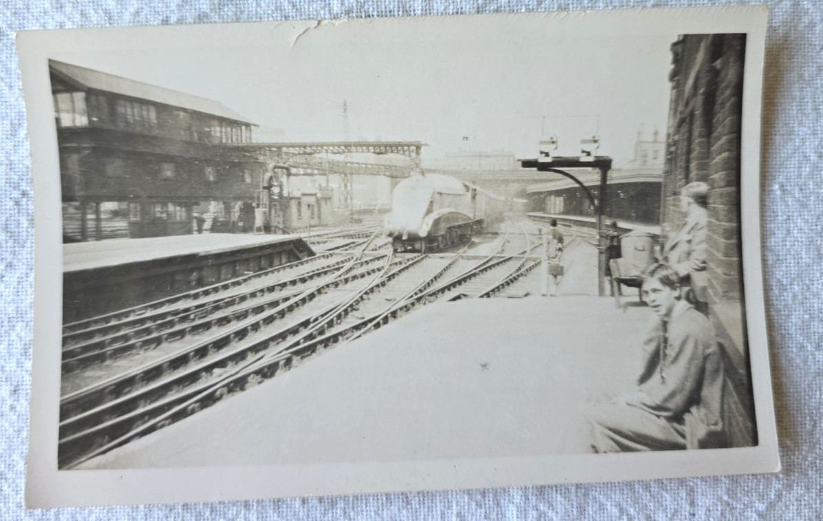 Vintage RPPC Steam Train On Approach Kings Cross London Real Photo Postcard Vintage RPPC Steam Train On Approach Kings Cross London Real Photo Postcard