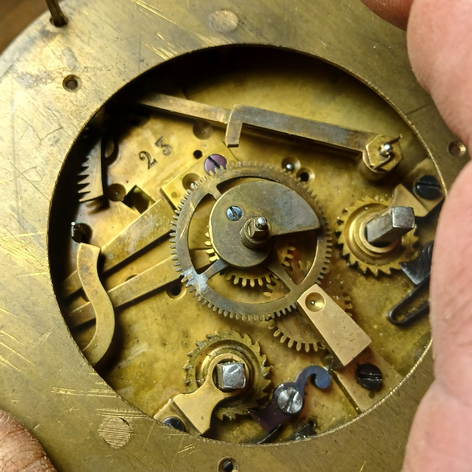 Vintage French Time Peice Brocot System Vintage French Time Peice Brocot System