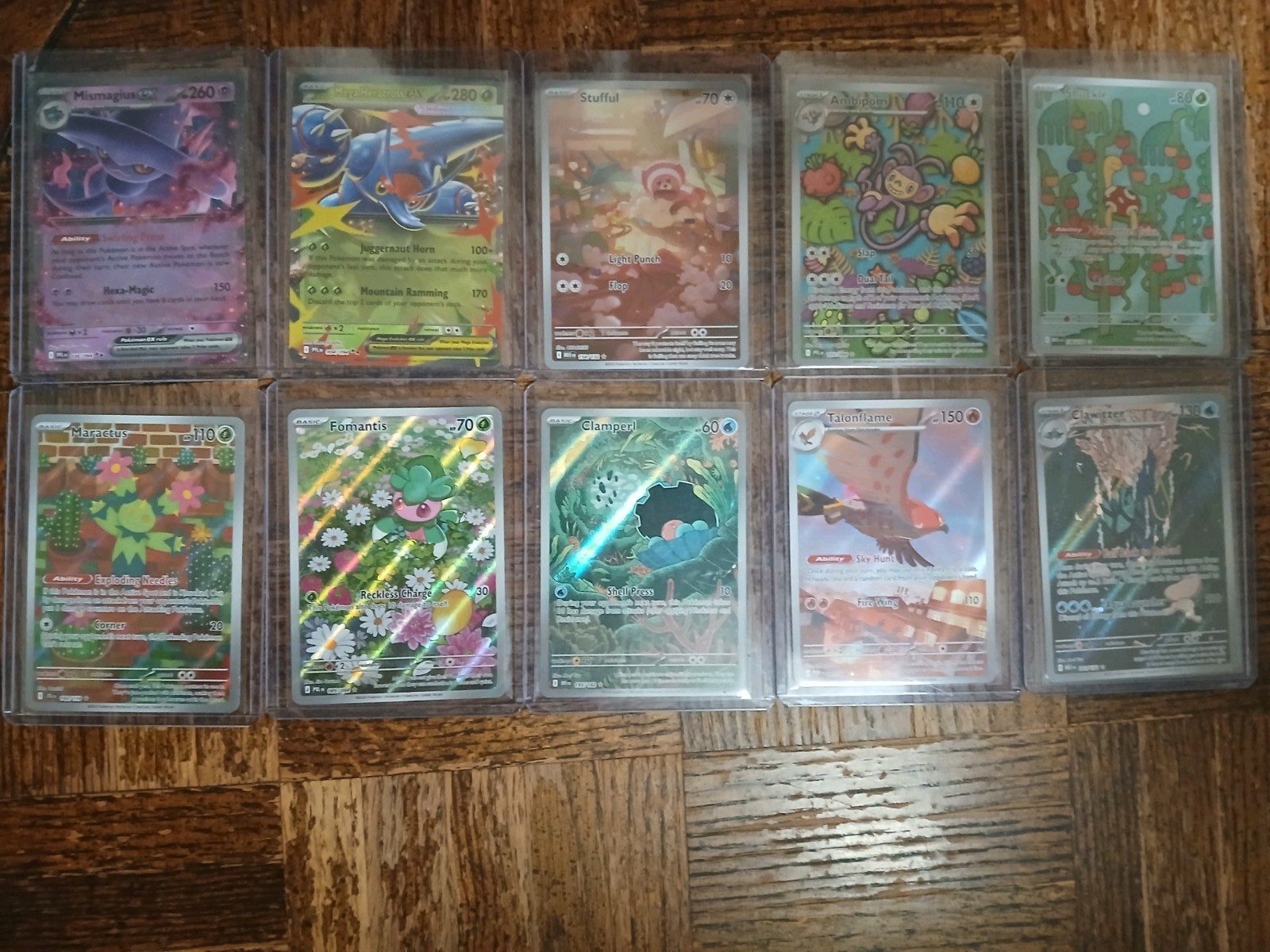 Lot of 10 Pokemon Cards Raw NM Condition ex & Illustration Rares Lot of 10 Pokemon Cards Raw NM Condition ex & Illustration Rares