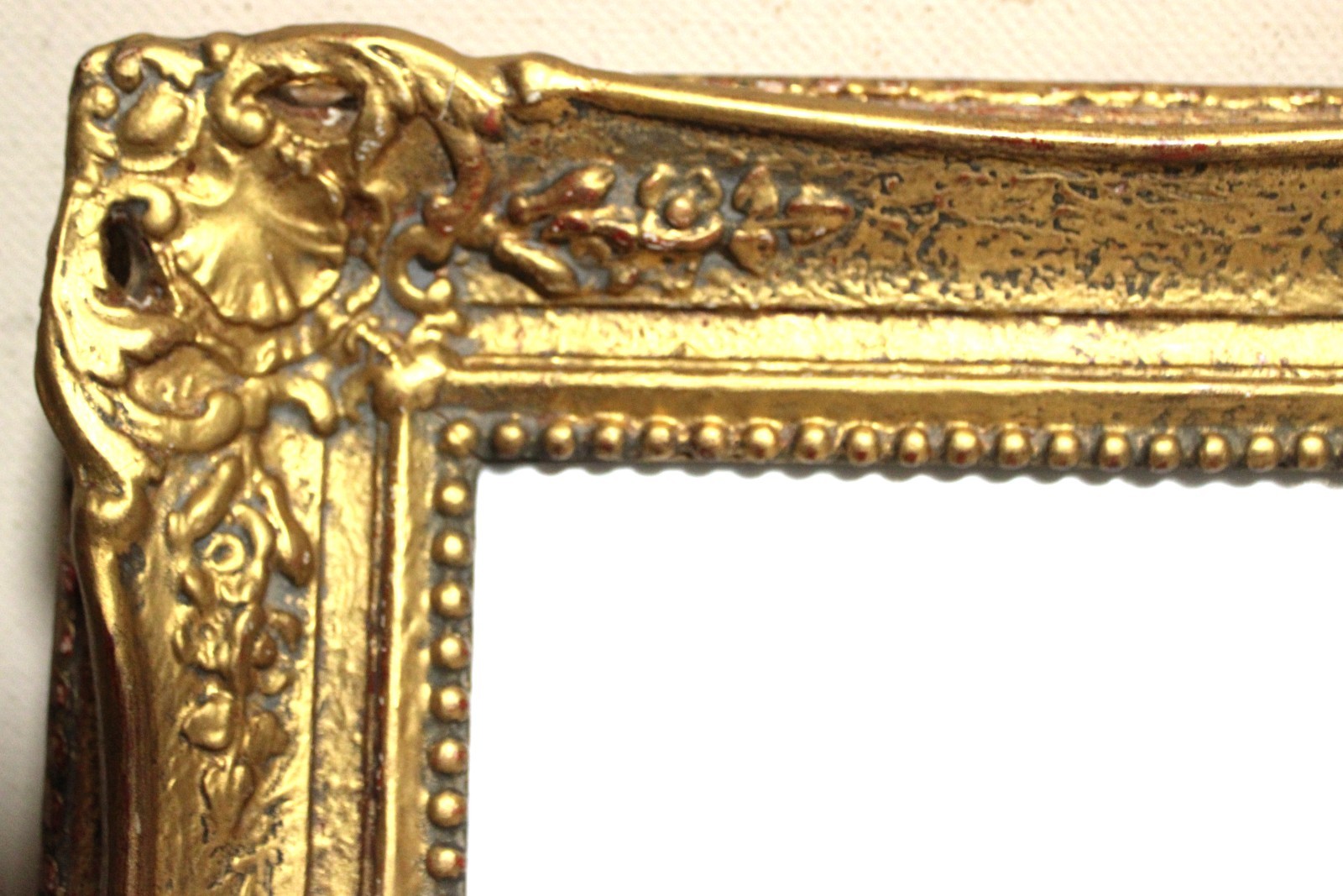 VINTAGE FITS 7 X 9 FRENCH BAROQUE PICTURE FRAME ORNATE WOOD GOLD GILT FINE ART