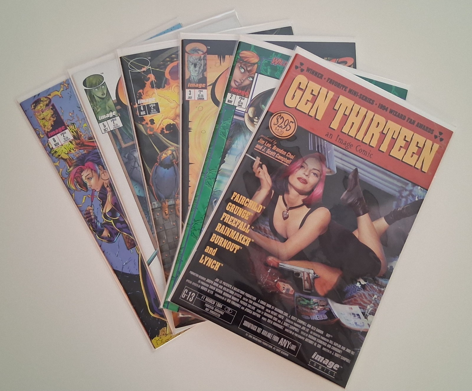 Gen 13 Lot #1-6 Image Issue 2 has unopened card Jim Lee, Campbell Gen 13 Lot #1-6 Image Issue 2 has unopened card Jim Lee, Campbell
