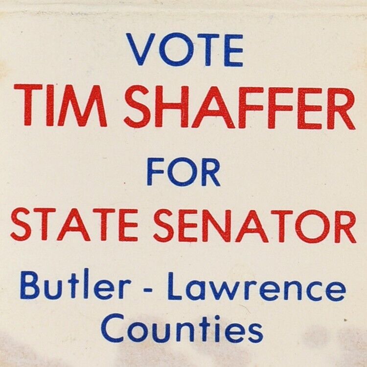 1980s Charles Timothy Shaffer State Senate Representative Butler Lawrence County