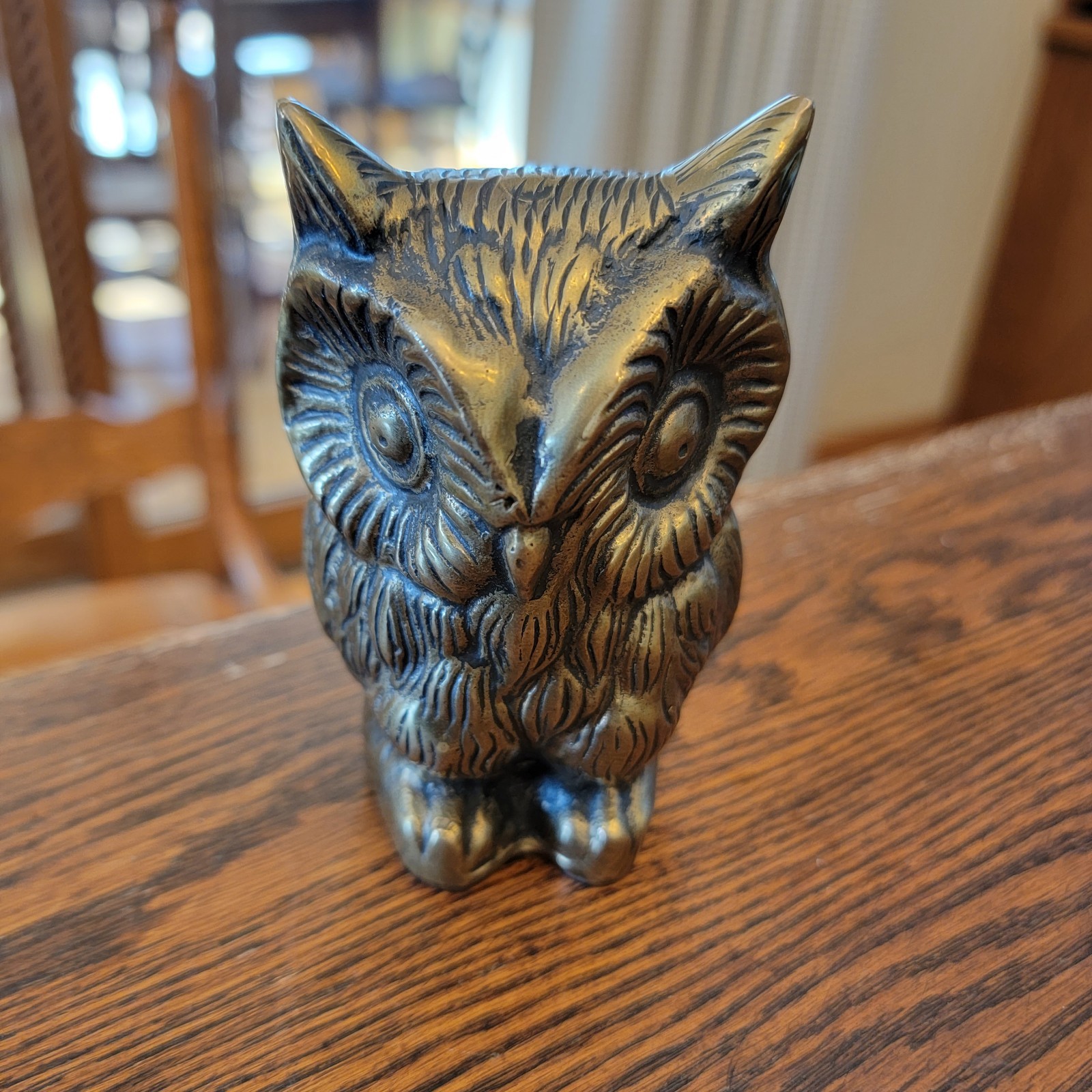 Vintage Brass Owl 4.25\
