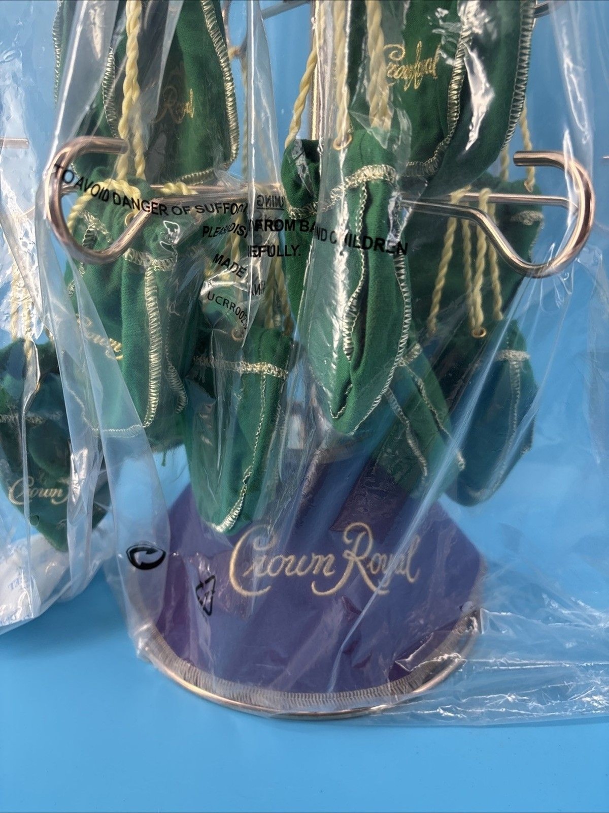 New Crown Royal Counter Christmas Tree Display With 12 CR Bags New Crown Royal Counter Christmas Tree Display With 12 CR Bags