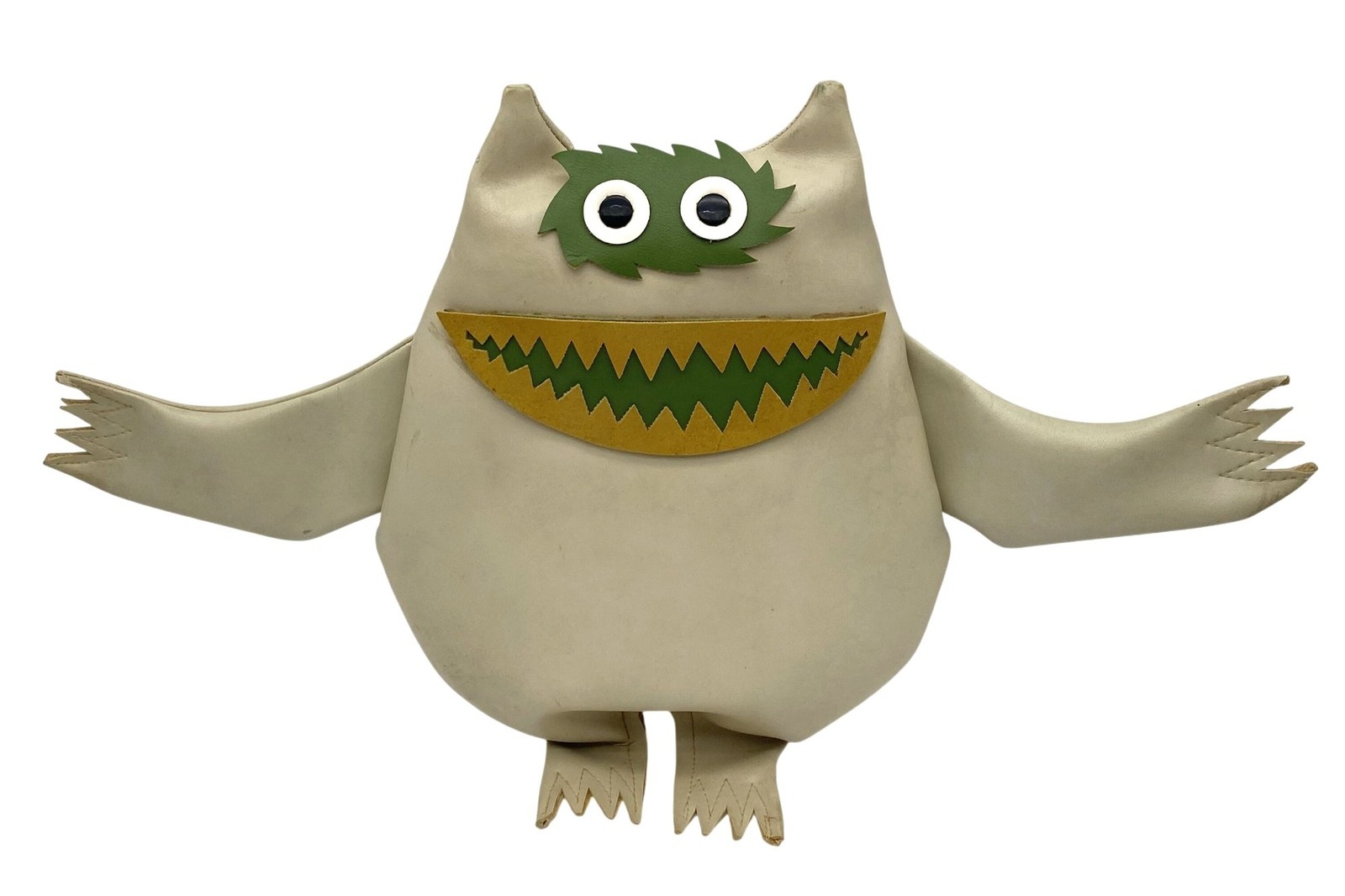Vintage 1960s 70s Nauga Monster Naugahyde Uniroyal Advertising Doll Cream Green Vintage 1960s 70s Nauga Monster Naugahyde Uniroyal Advertising Doll Cream Green