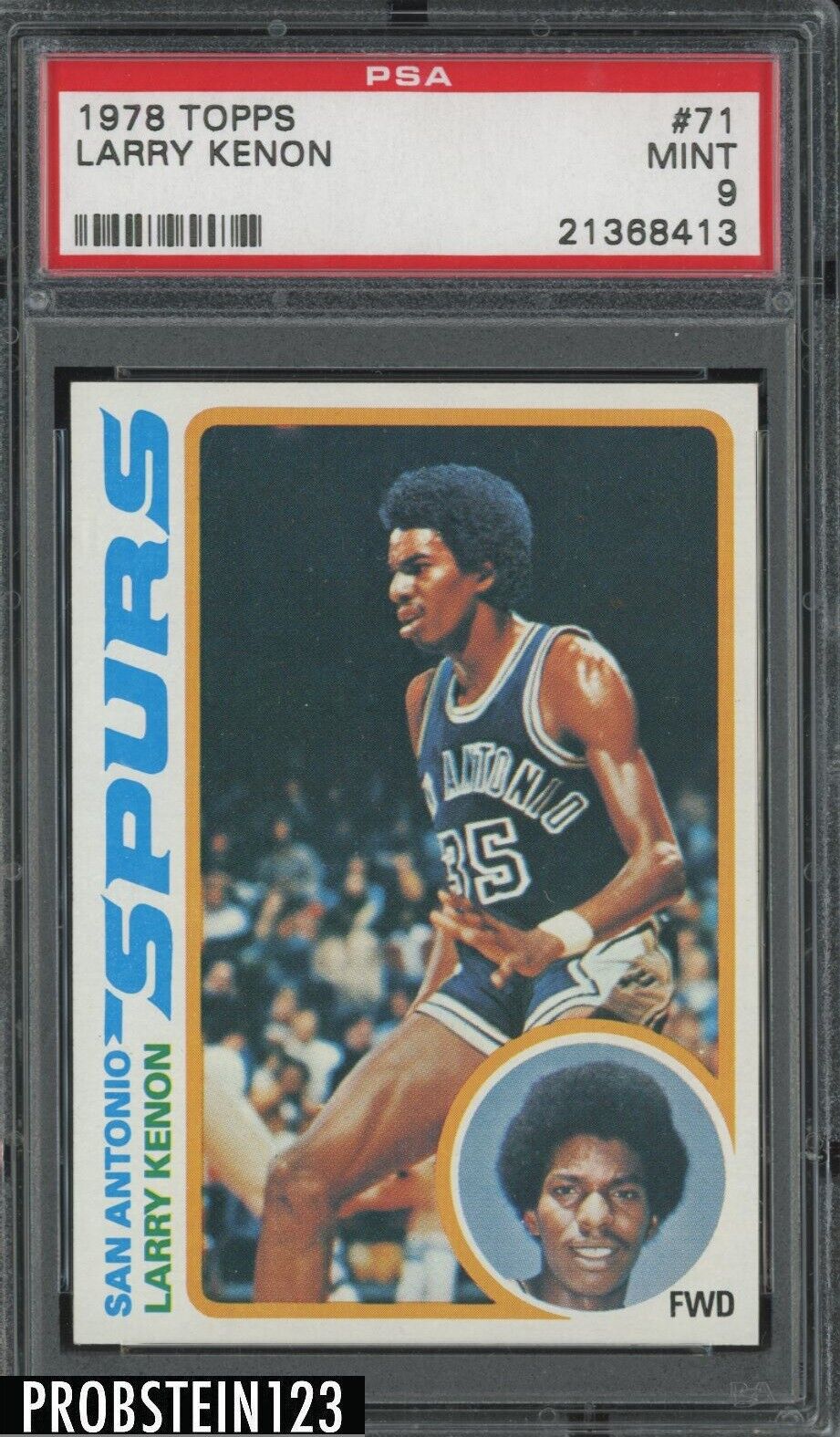 1978 Topps Basketball #71 Larry Kenon San Antonio Spurs PSA 9 MINT