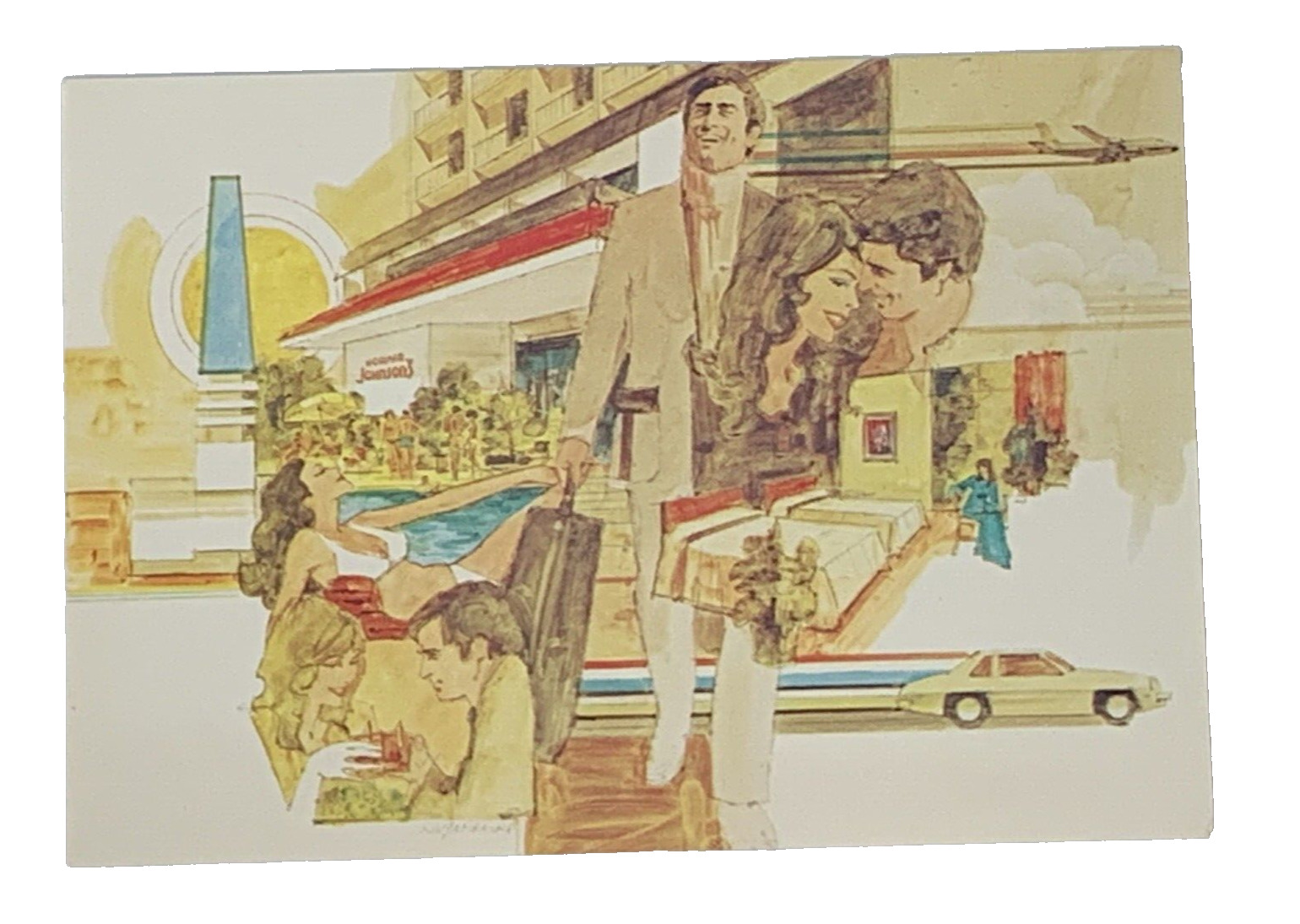 Howard Johnson Hotels & Lodges Art Postcard Unposted