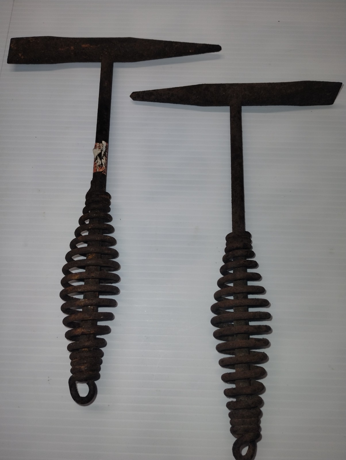 TWO Vintage Welder's Chipping Slag Hammer Welding Chipper Blacksmith