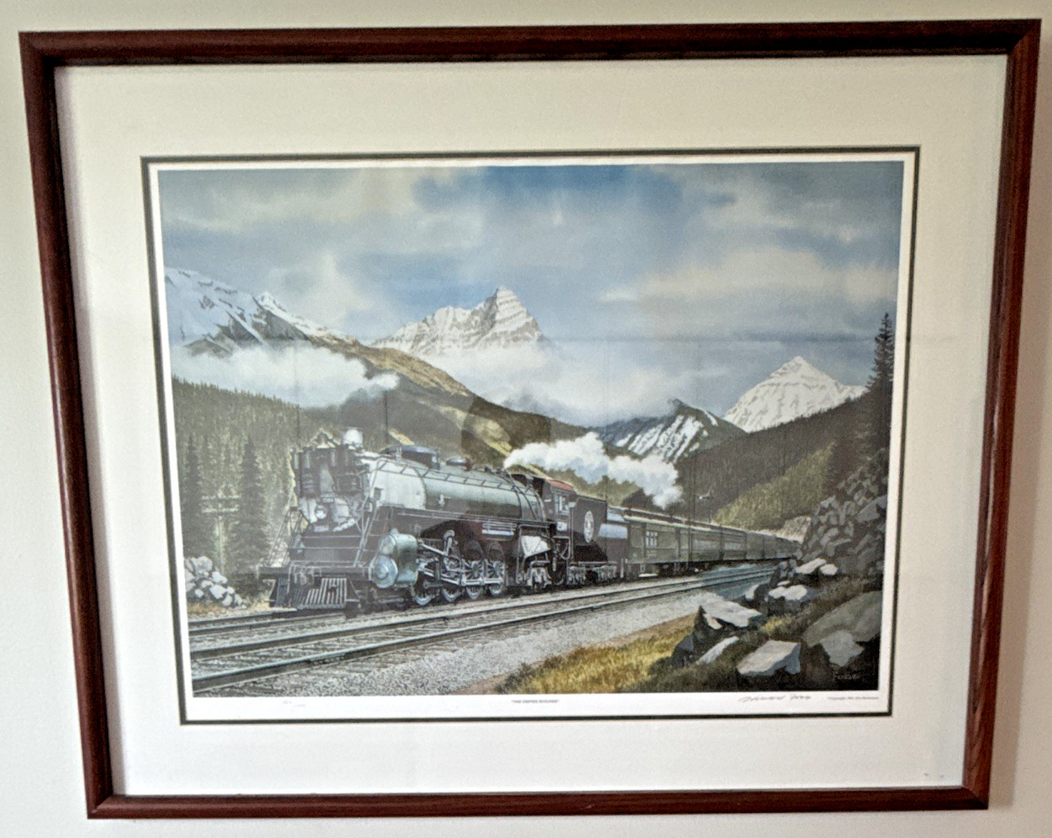 Howard Fogg The Empire Builder Signed Number Framed Print 124/1000 Glacier Green