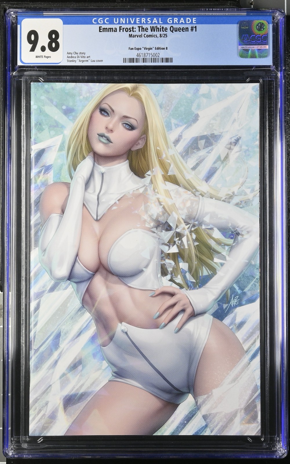 Emma Frost: The White Queen #1 / Artgerm Virgin Cover Exclusive / CGC 9.8 / Emma Frost: The White Queen #1 / Artgerm Virgin Cover Exclusive / CGC 9.8 /