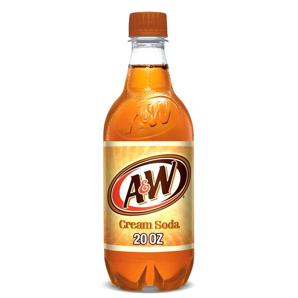 A&W Cream Soda 20 fl oz Bottles 6 Pack 