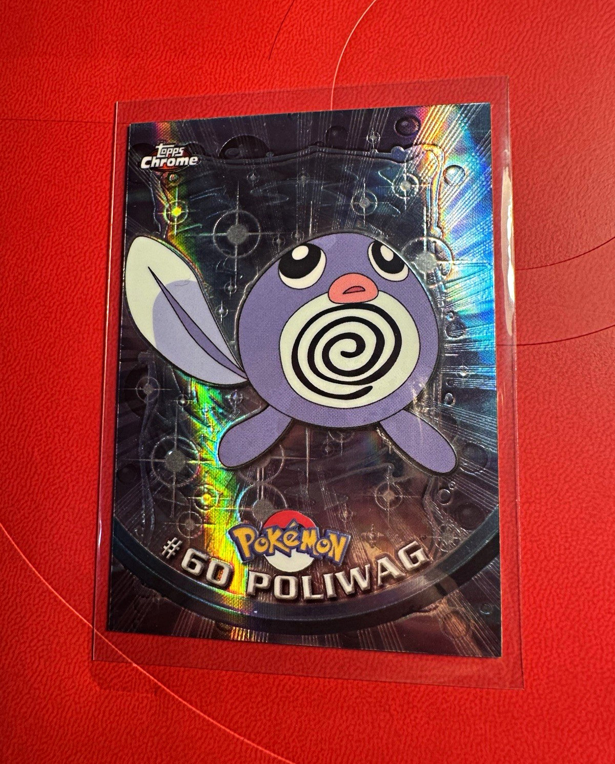 Topps 2000 Topps Chrome Pokémon #60 Poliwag Spectra-Chrome Trading Card