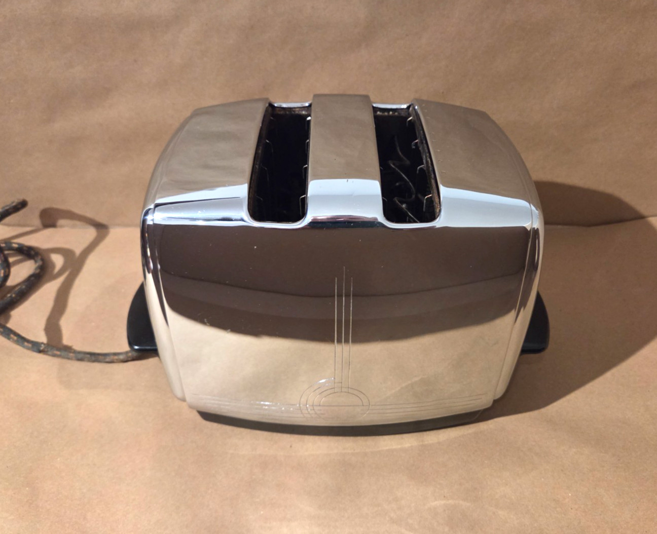 Vintage 1955 Sunbeam T-20B Radiant Control Chrome Toaster Tested Works Auto