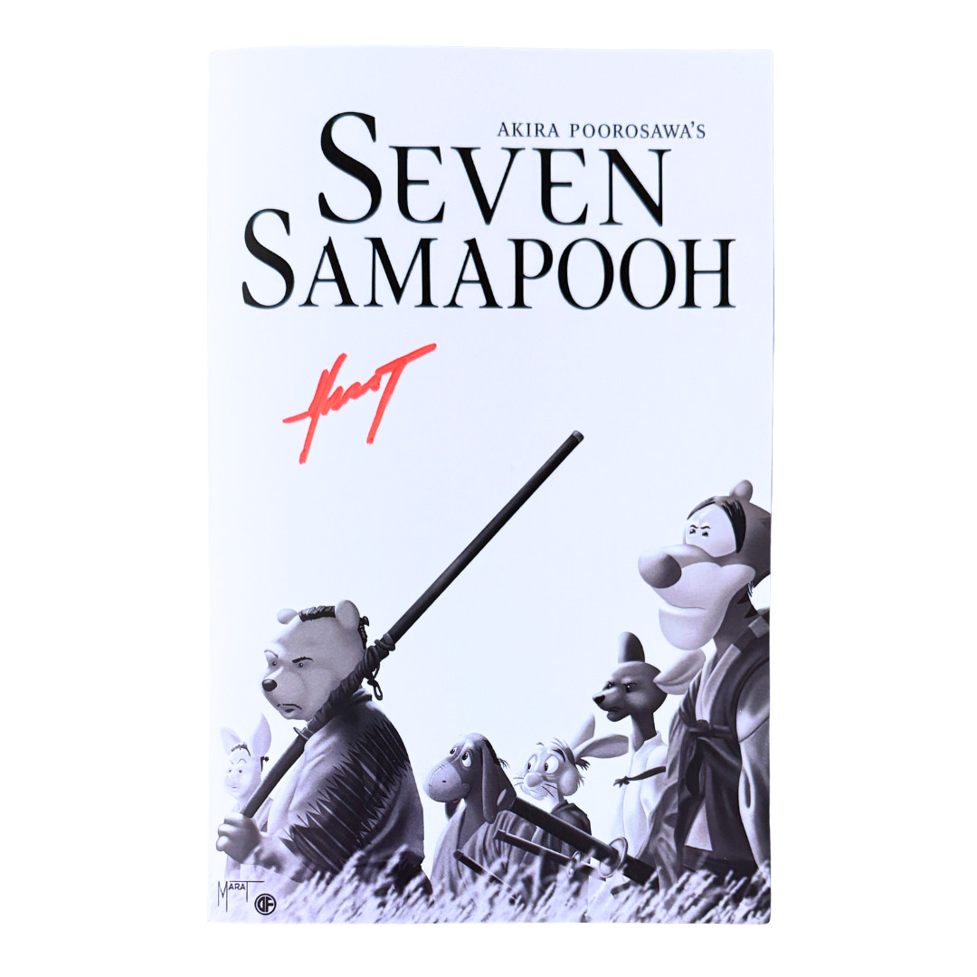 Do You Pooh - Seven Samapooh - B&W Variant - Signed By Marat Mychaels In Red