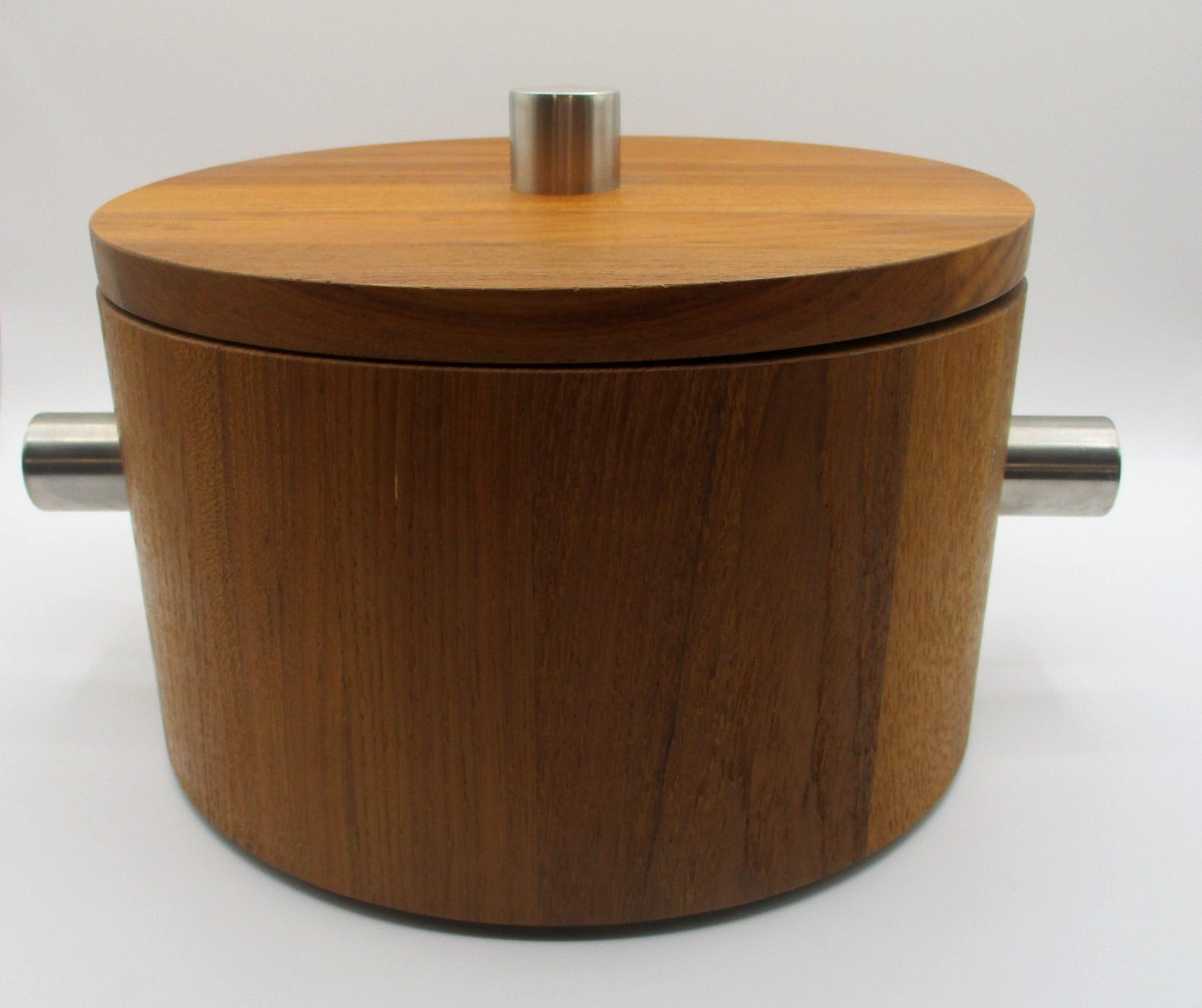 LUNDTOFTE DENMARK COMBIWOOD TEAK ICE BUCKET STAINLESS HANDLE ~ MCM PAUL PEDERSEN LUNDTOFTE DENMARK COMBIWOOD TEAK ICE BUCKET STAINLESS HANDLE ~ MCM PAUL PEDERSEN