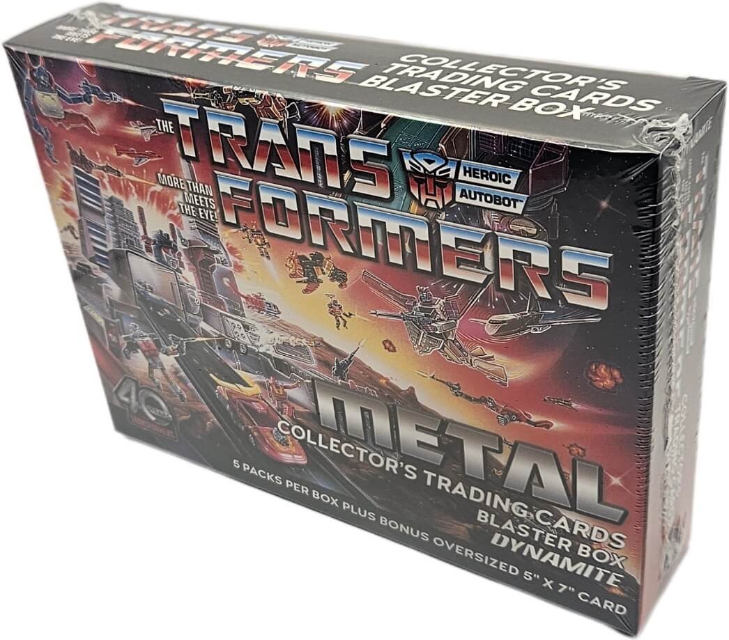 2026 Dynamite Transformers 40th Anniversary Metal Trading Cards Blaster Box 2026 Dynamite Transformers 40th Anniversary Metal Trading Cards Blaster Box