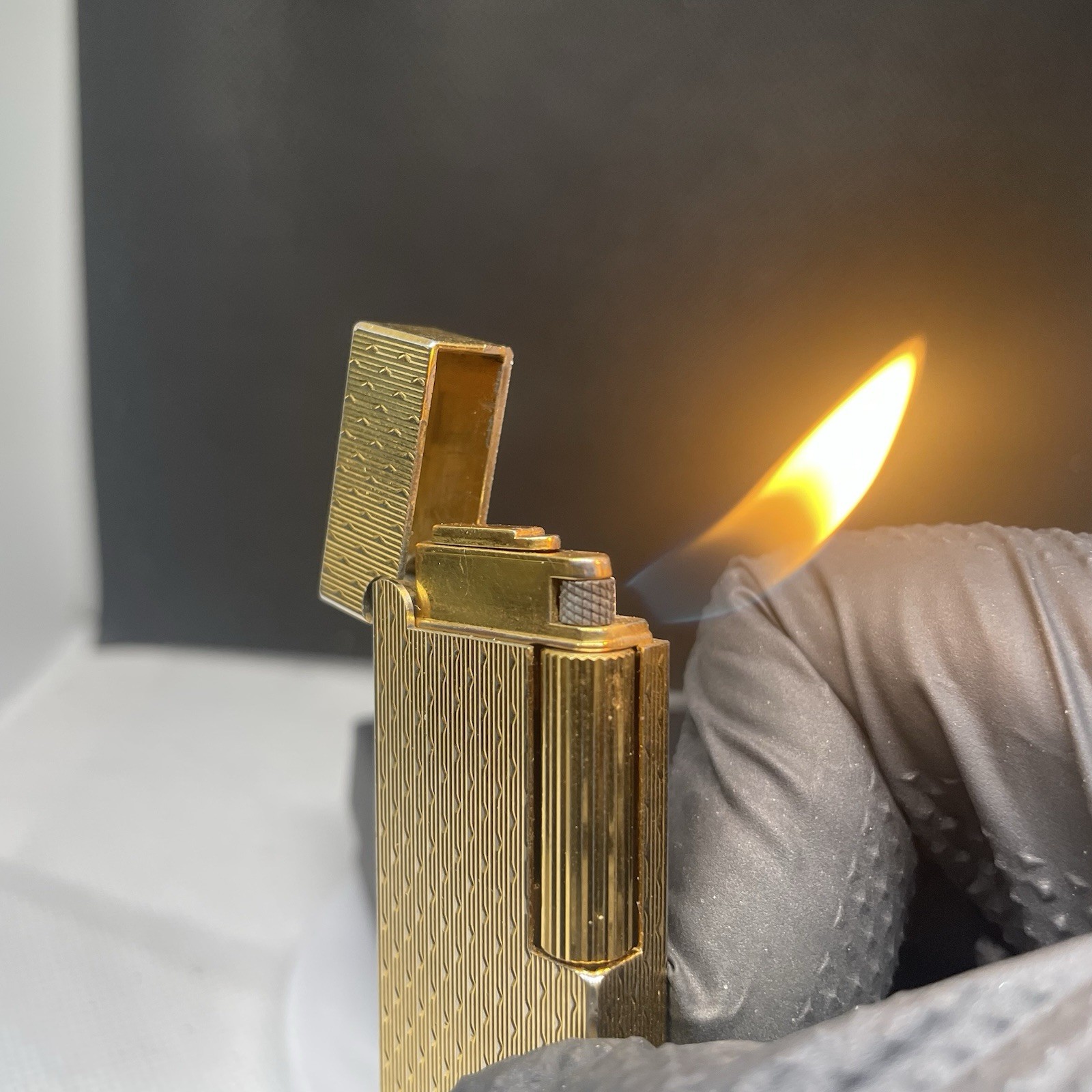 Vintage Working Dunhill Slim Pipe Lighter Japan Serviced Inscribed