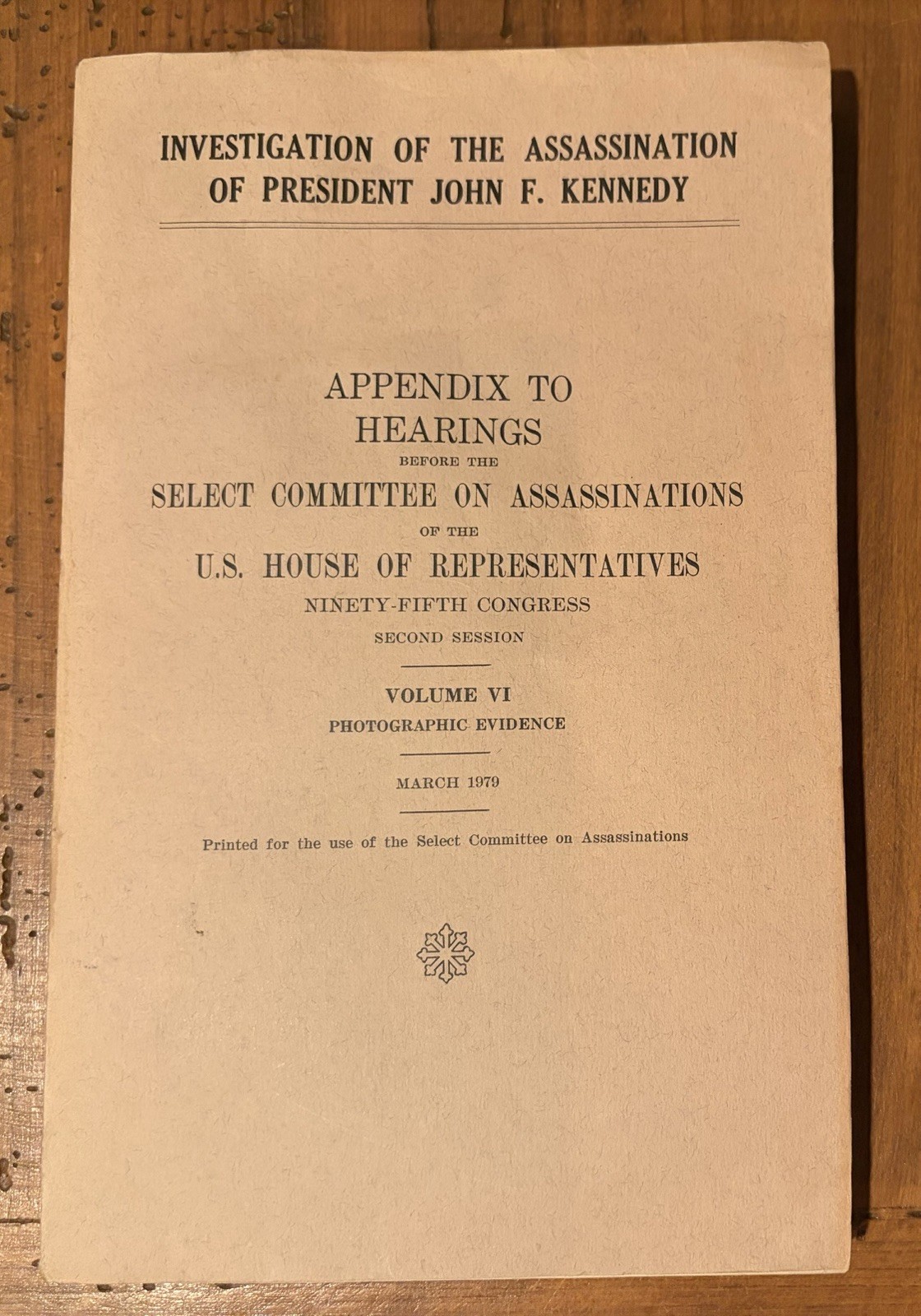 HSCA Investigation into Assassination of JFK - Appendix to Hearings, Vol. 6 HSCA Investigation into Assassination of JFK - Appendix to Hearings, Vol. 6