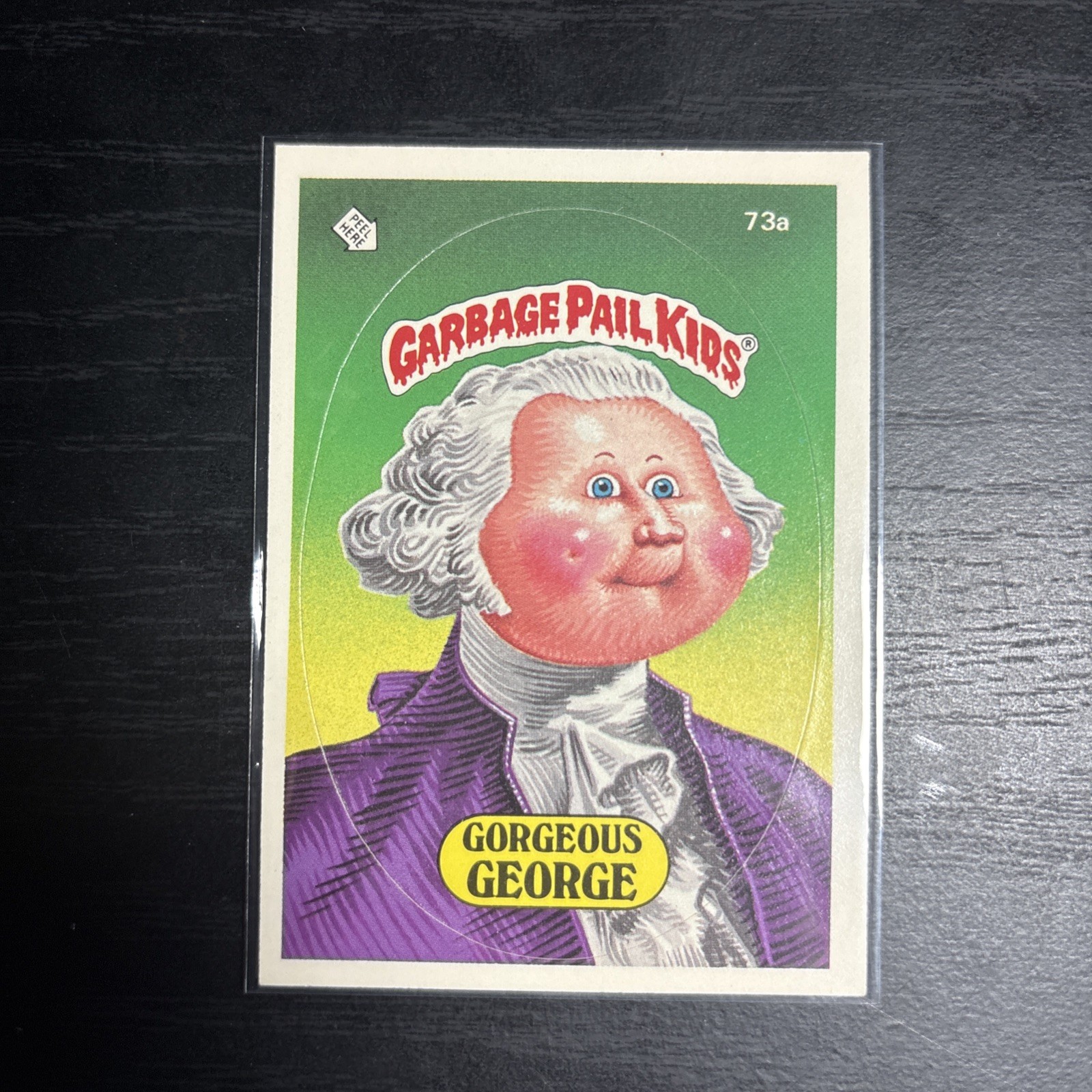 1985 Topps Garbage Pail Kid Sticker - GORGEOUS GEORGE 73a Card Series 1 Vintage 1985 Topps Garbage Pail Kid Sticker - GORGEOUS GEORGE 73a Card Series 1 Vintage