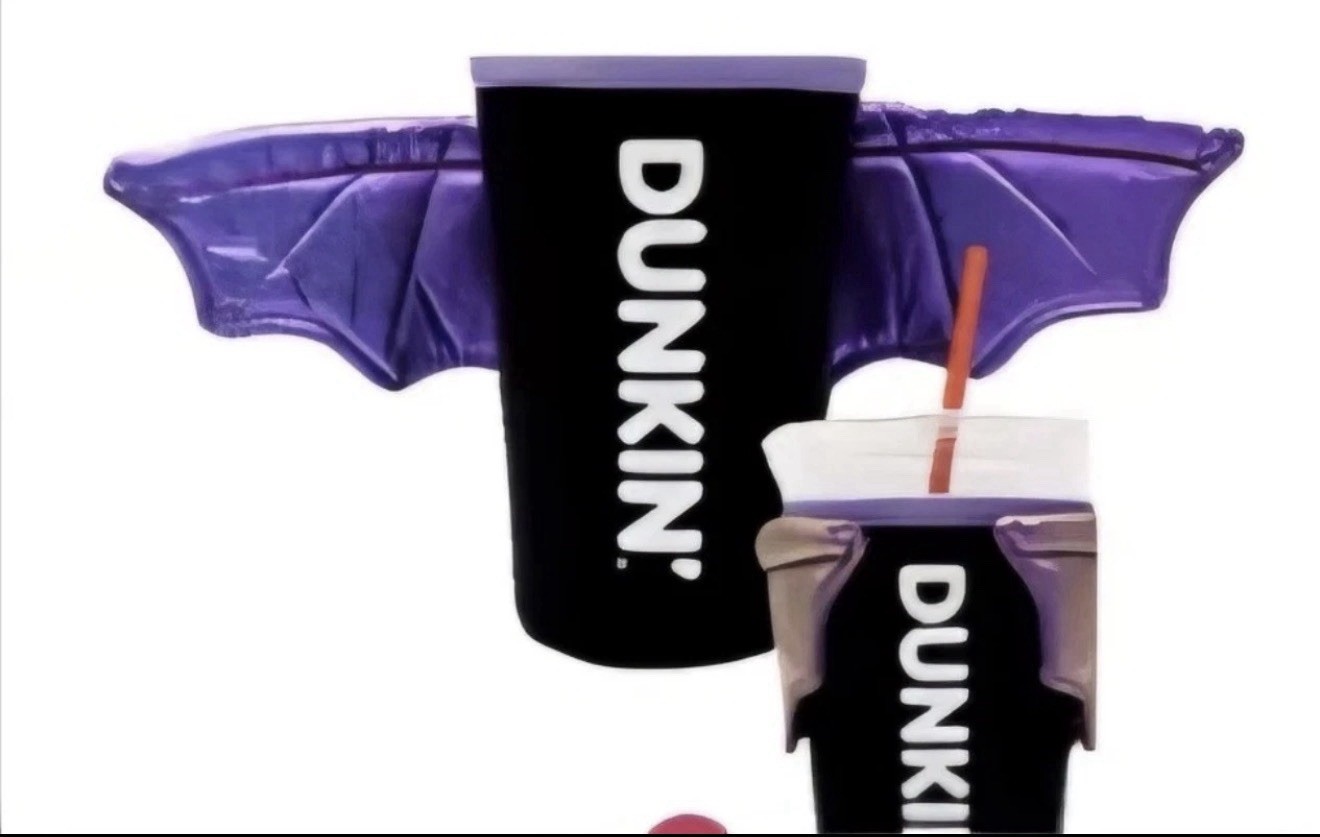 Dunkin Bat Wing Shimmer Cup Sleeve Rare New Dunkin Bat Wing Shimmer Cup Sleeve Rare New