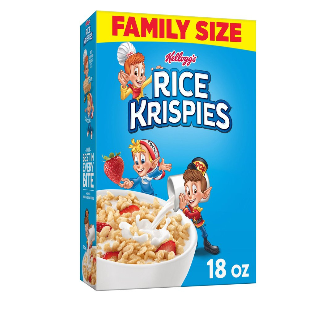 Kellogg\'S Rice Krispies Original Cold Breakfast Cereal, 18 Oz