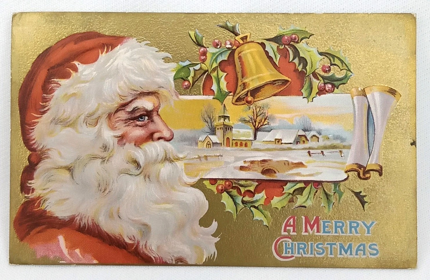 John Winsch W J Thompson Christmas Postcard Santa Claus Antique 1910s Unposted John Winsch W J Thompson Christmas Postcard Santa Claus Antique 1910s Unposted
