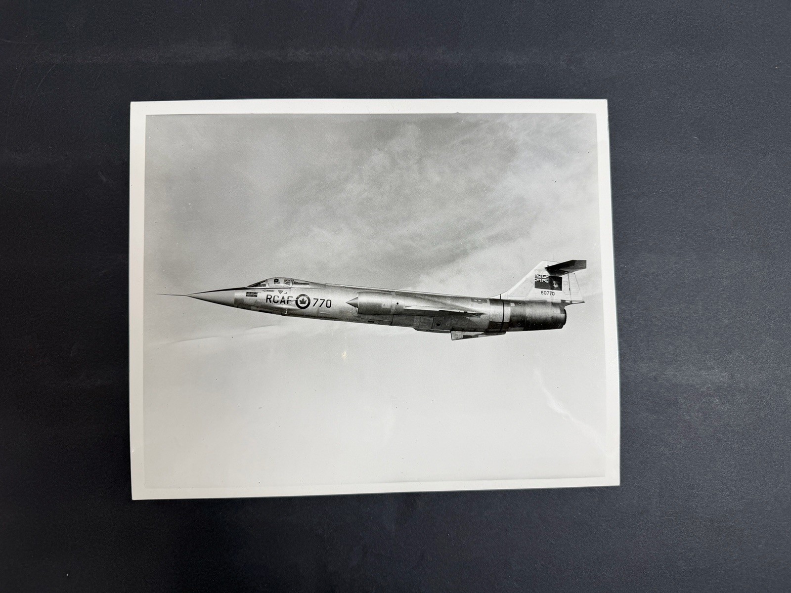 Vintage RCAF CF-104 Starfighter Fighter Jet Aircraft B&W Photograph 8x10 Vintage RCAF CF-104 Starfighter Fighter Jet Aircraft B&W Photograph 8x10