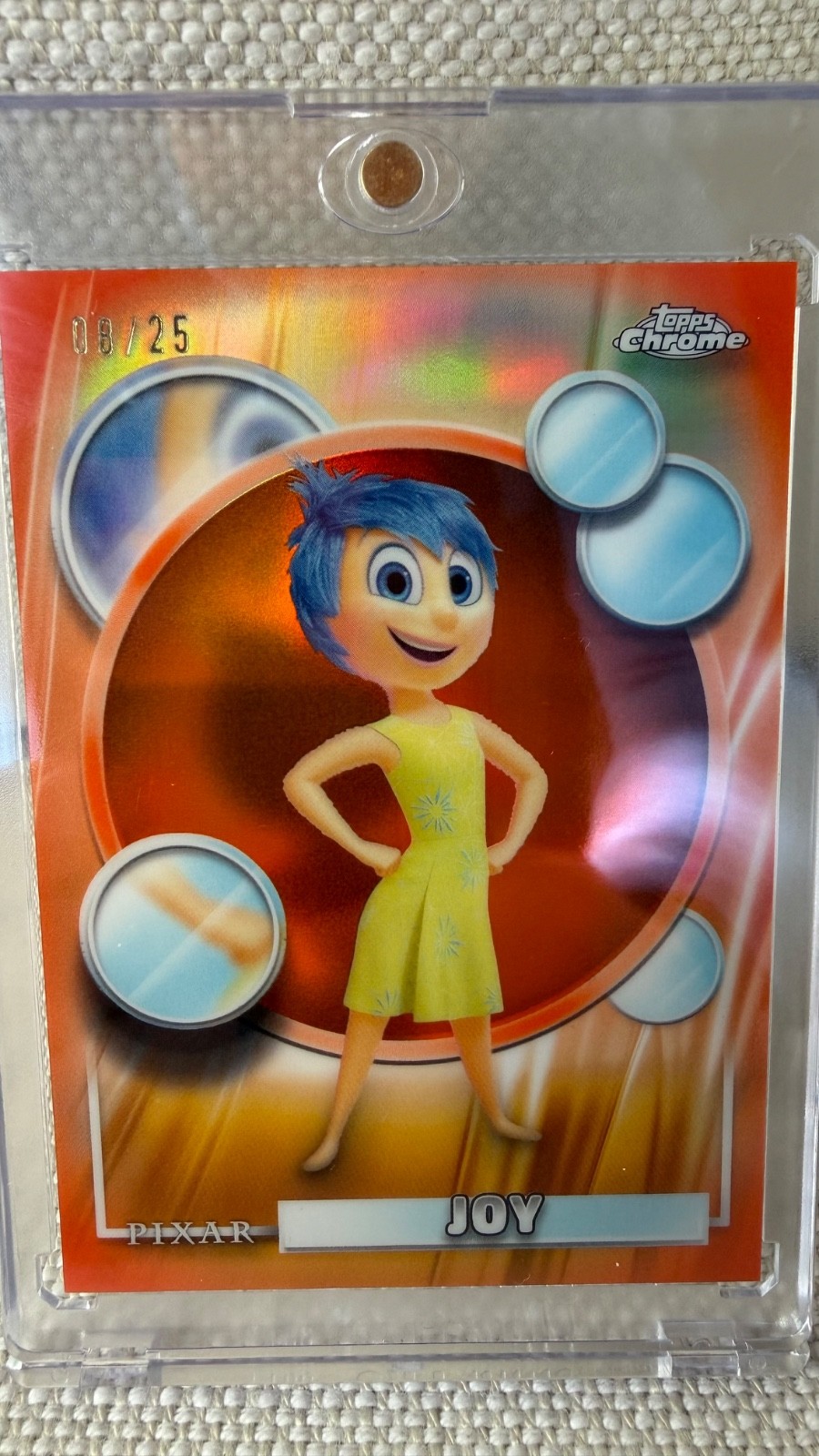 2026 Topps Chrome Disney Joy Orange Refractor /25 8/25 Card #171 2026 Topps Chrome Disney Joy Orange Refractor /25 8/25 Card #171